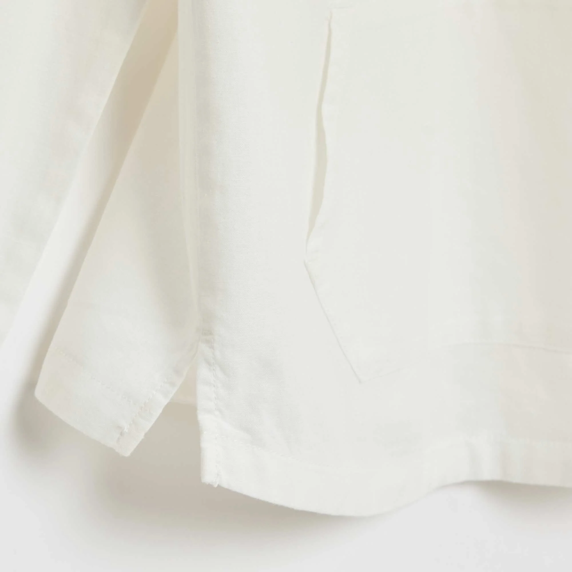 Plain Cotton Regular Fit Hooded Shirt WHITE - Image 5