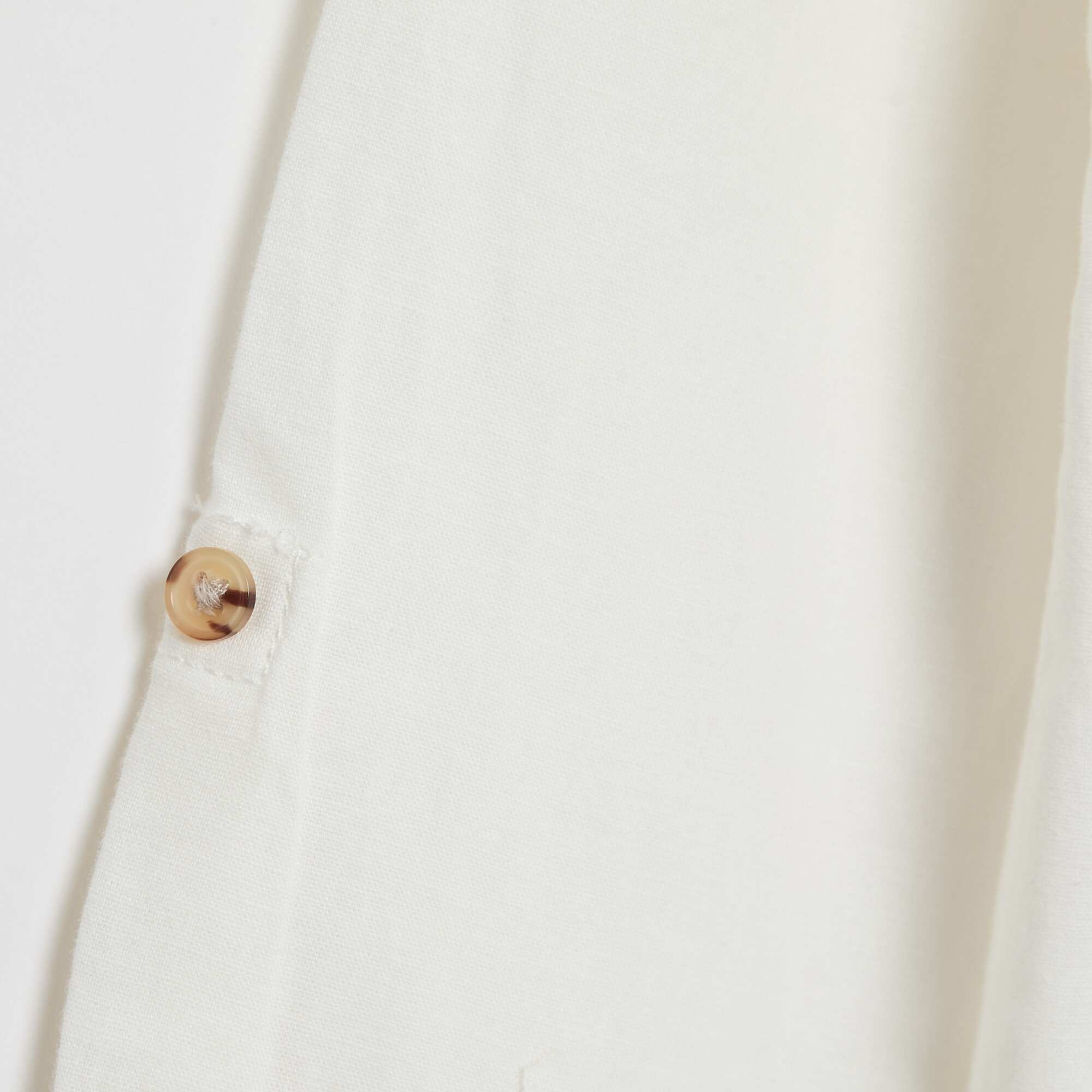 Plain Cotton Regular Fit Hooded Shirt WHITE - Image 7