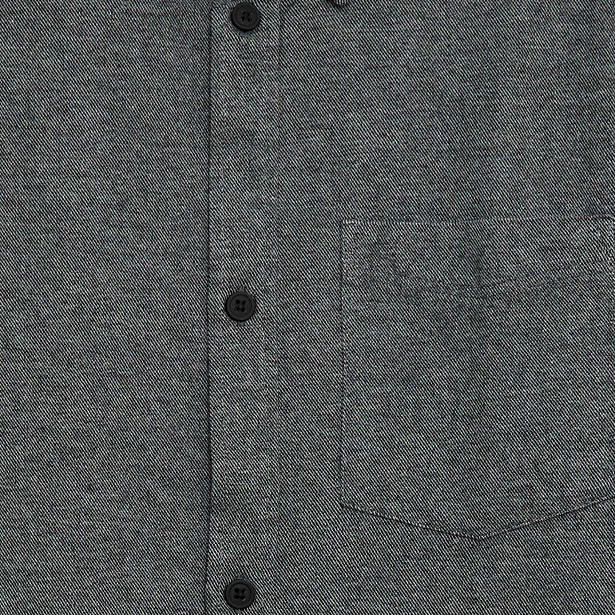 Plain Flannel Shirt GREY - Image 3