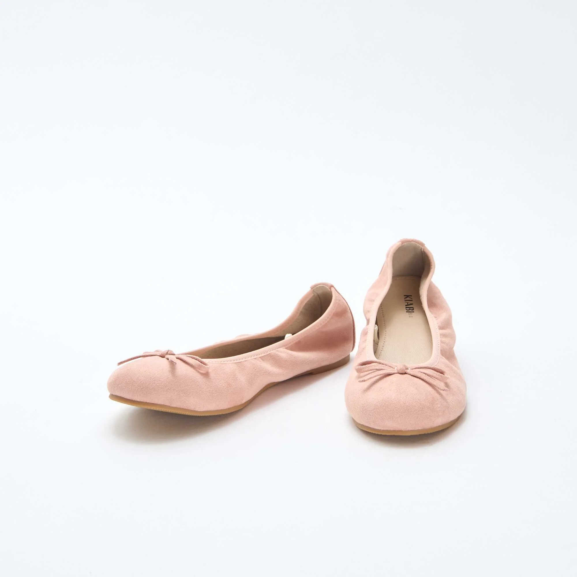 Plain Flat Ballerina Shoes BEIGE - Image 5