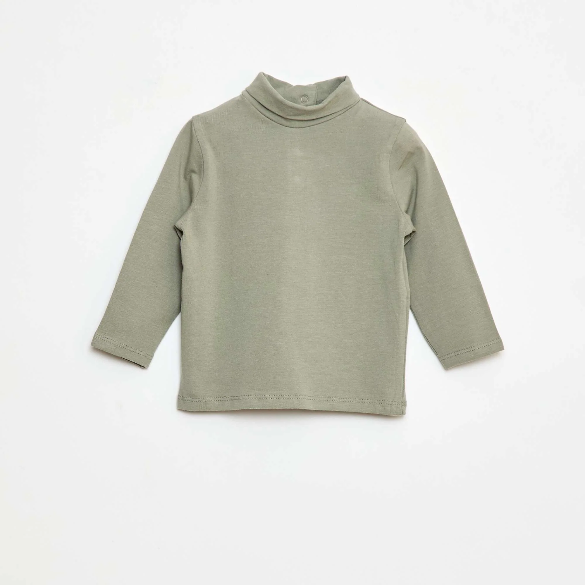 Plain High-Neck Top GREEN
