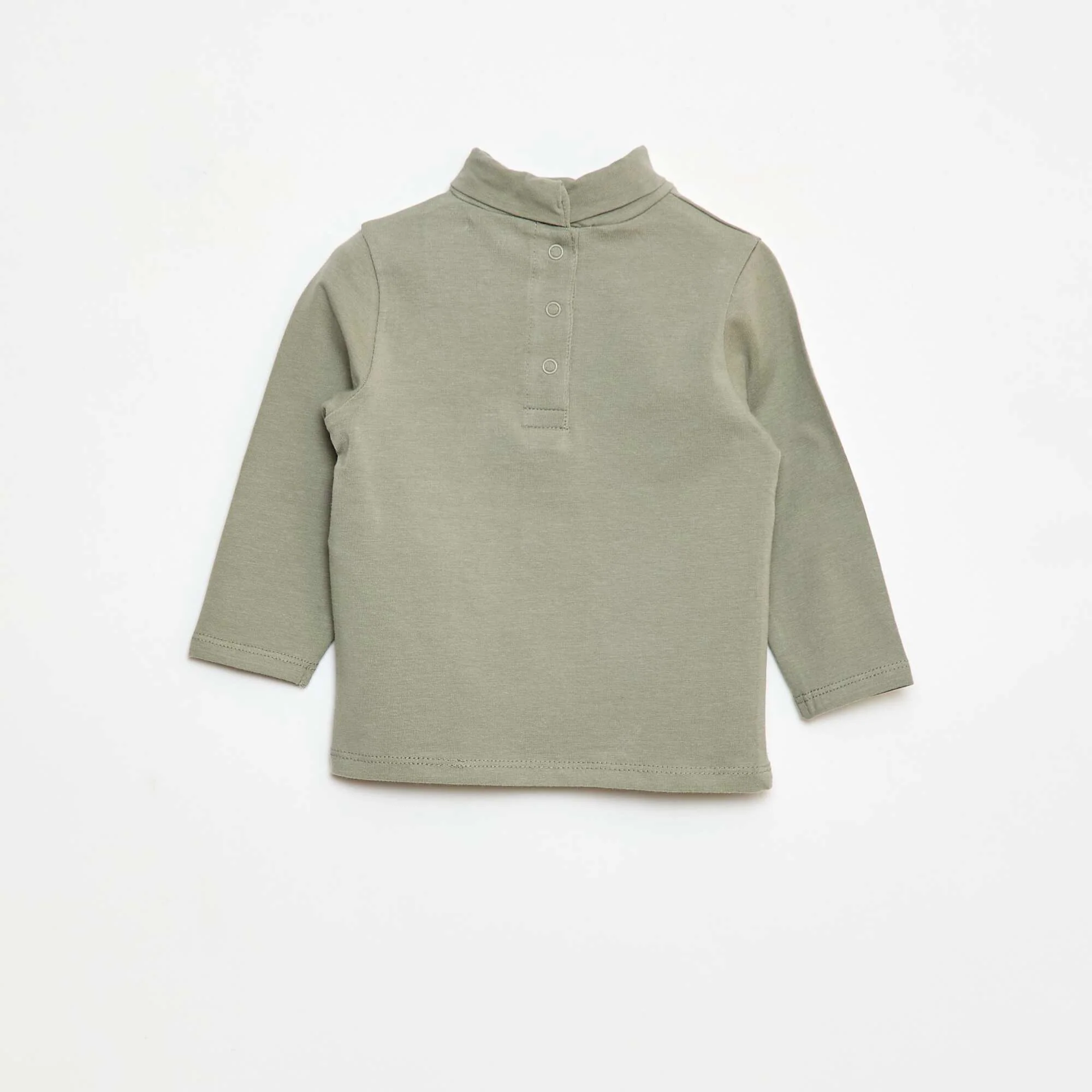 Plain High-Neck Top GREEN - Image 2