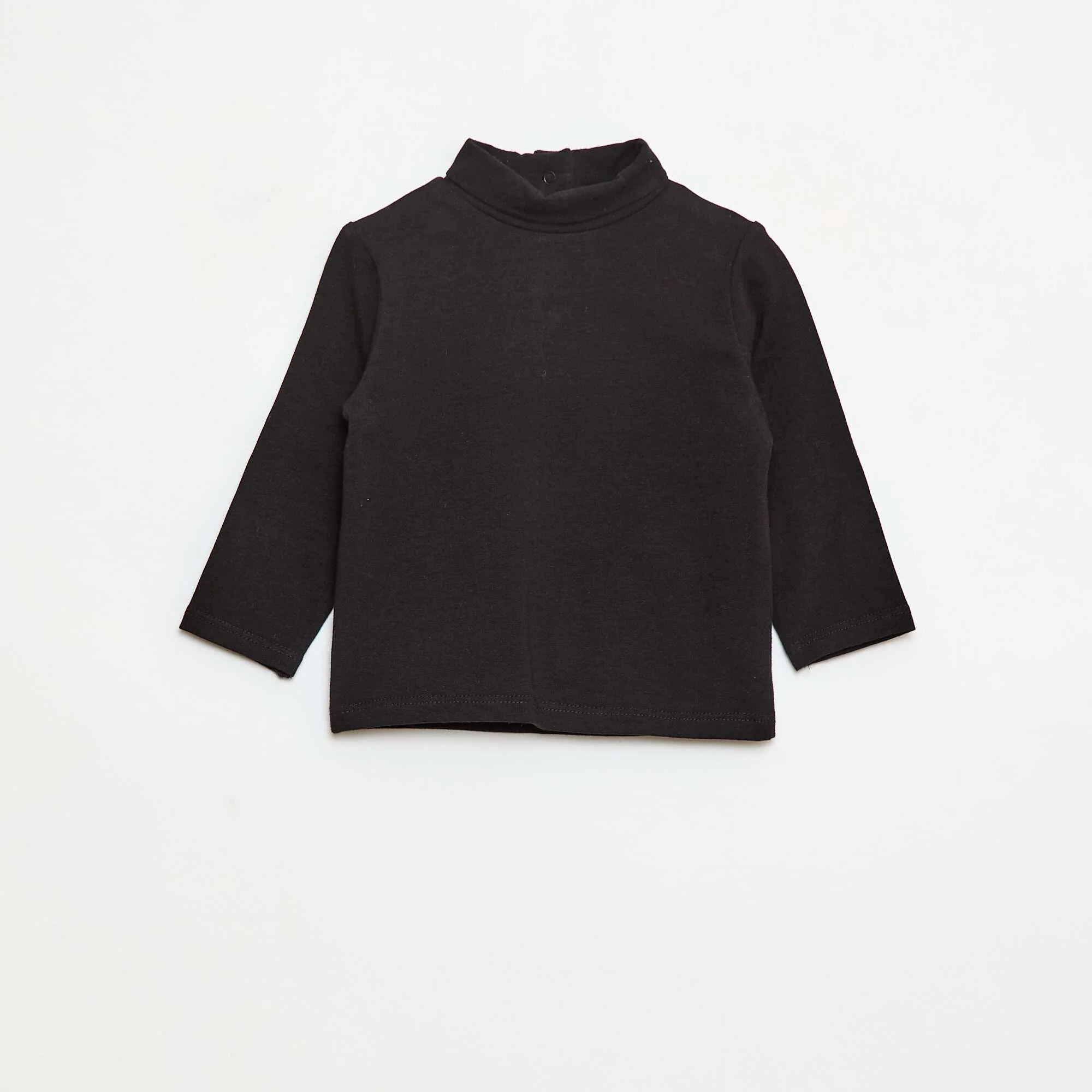 Plain High-Neck Underlayer Top BLACK