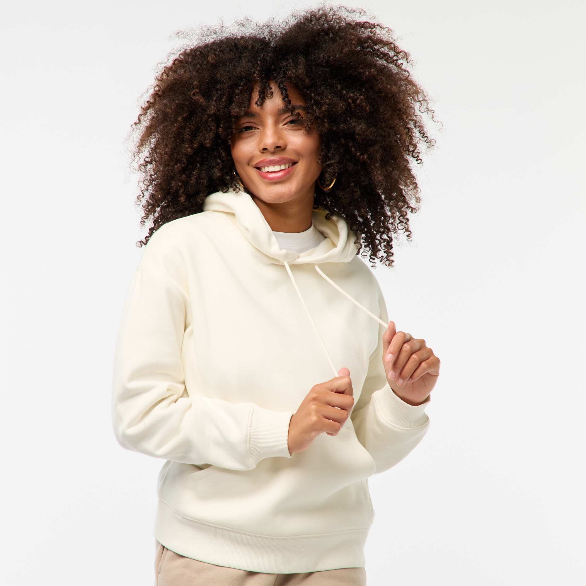 Plain hoodie WHITE