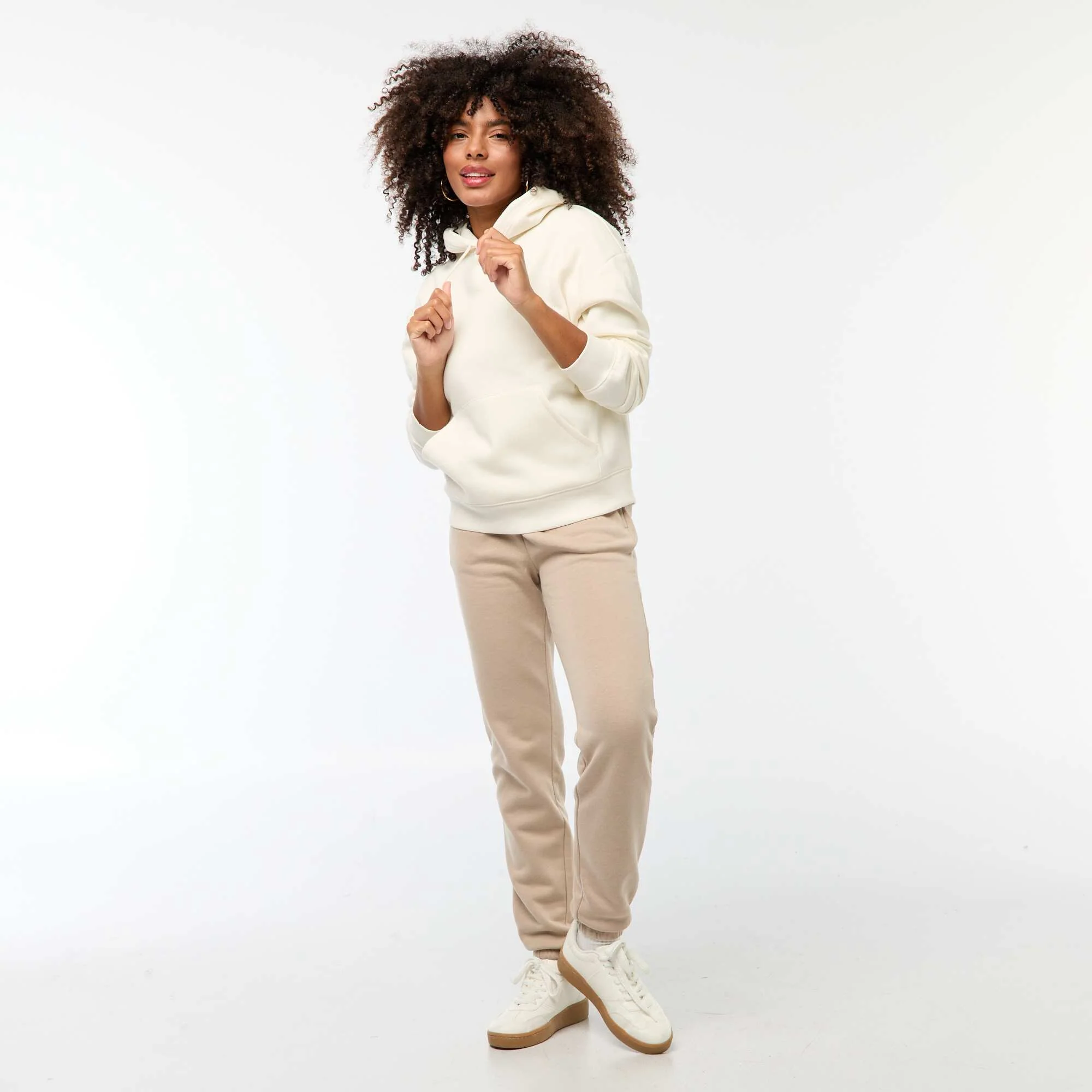 Plain hoodie WHITE - Image 2