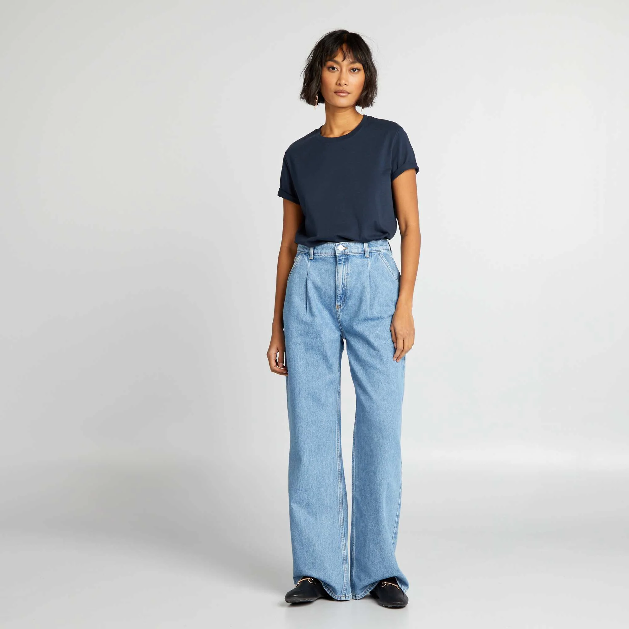 Plain jersey T-shirt blue - Image 2