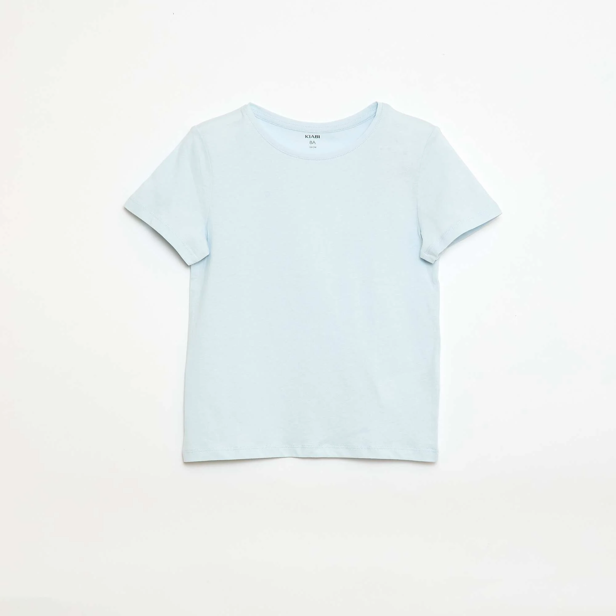 Plain jersey T-shirt BLUE