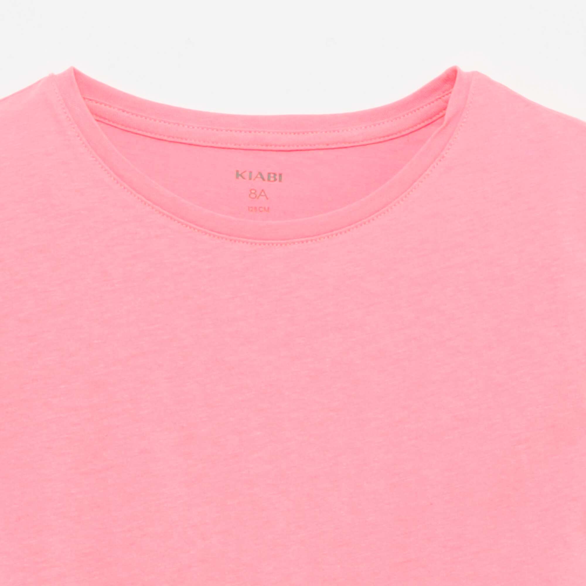 Plain jersey T-shirt PINK - Image 2