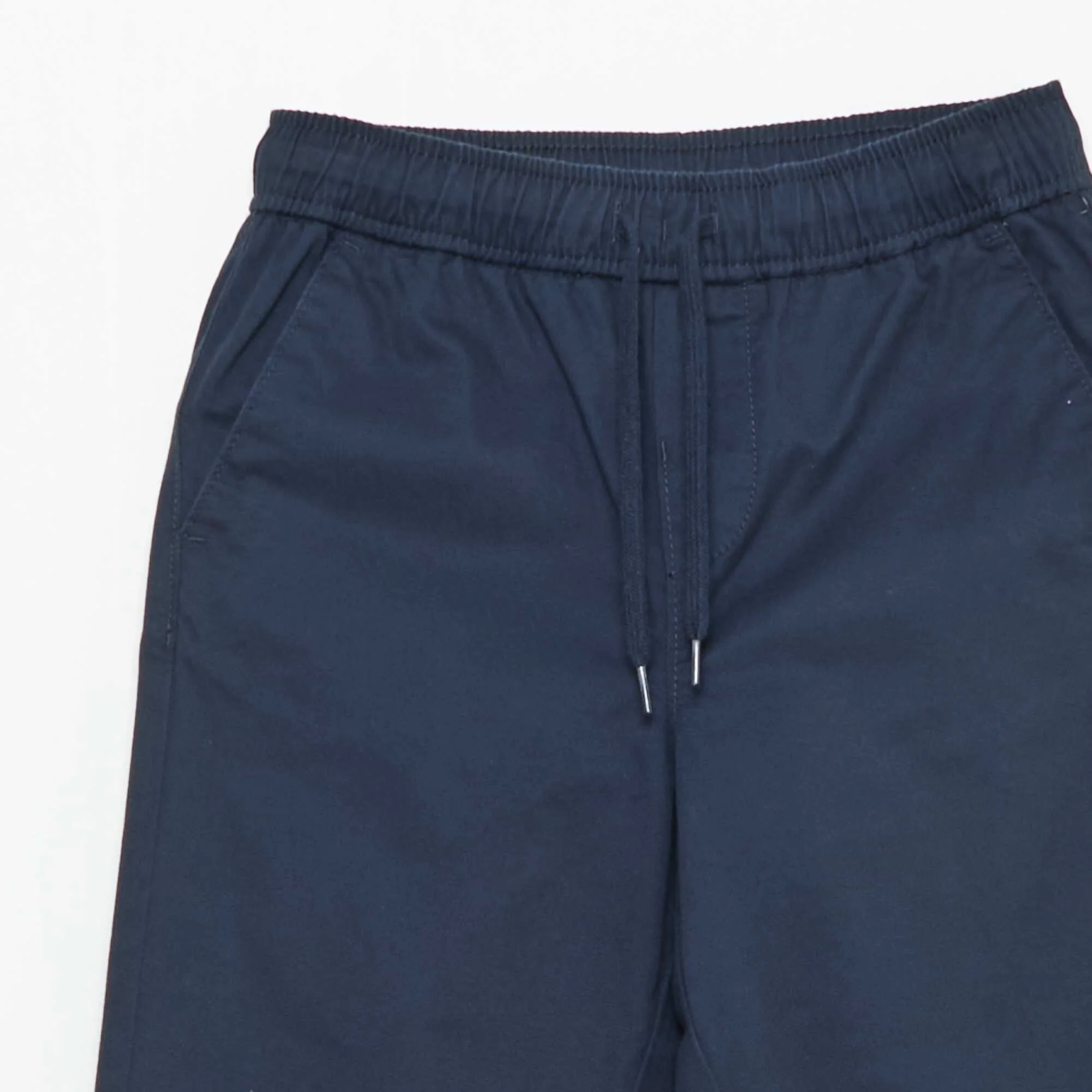 Plain Joggers with Cuffed Hems BLUE - Image 3