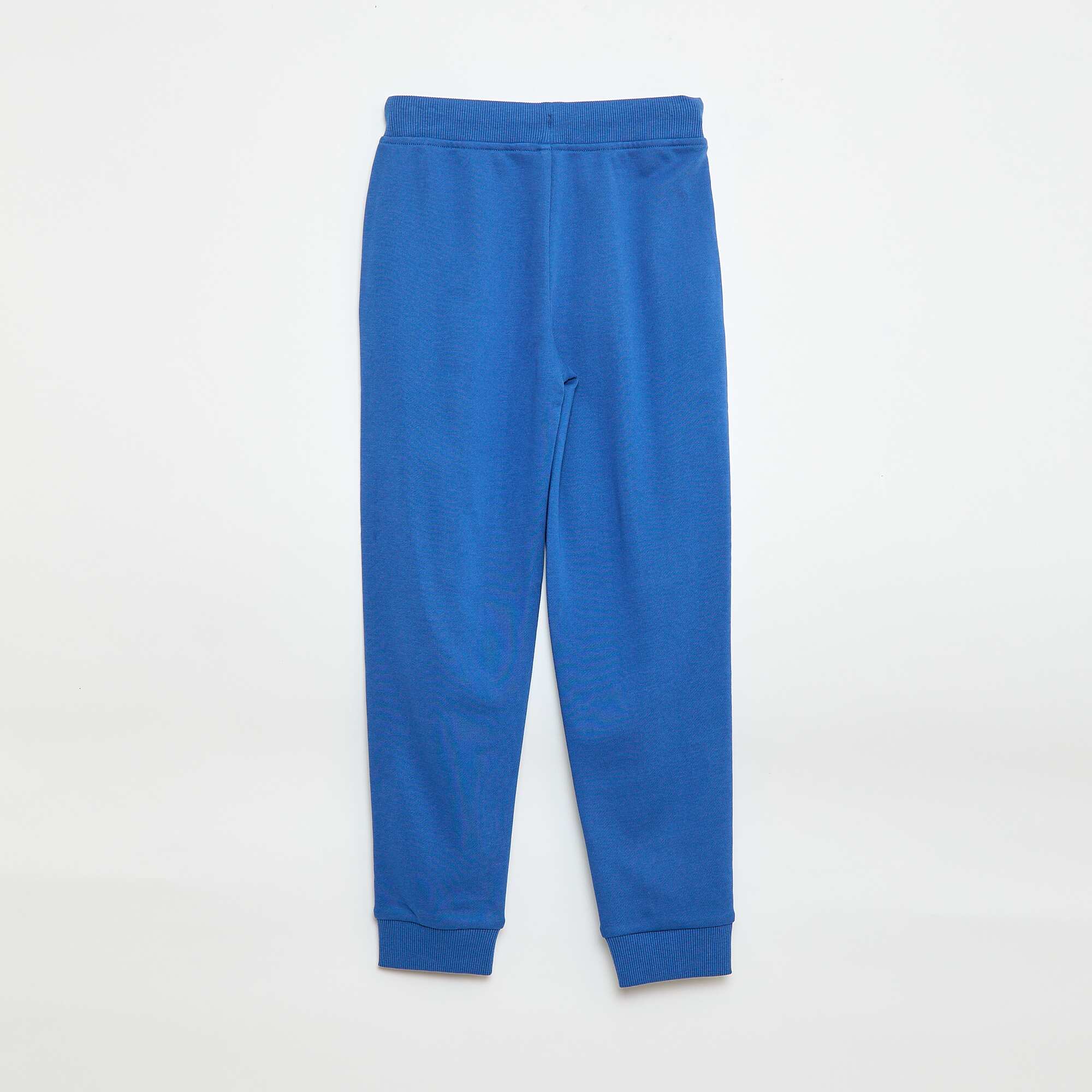 Plain joggers with elasticated waist BLUE - Image 2