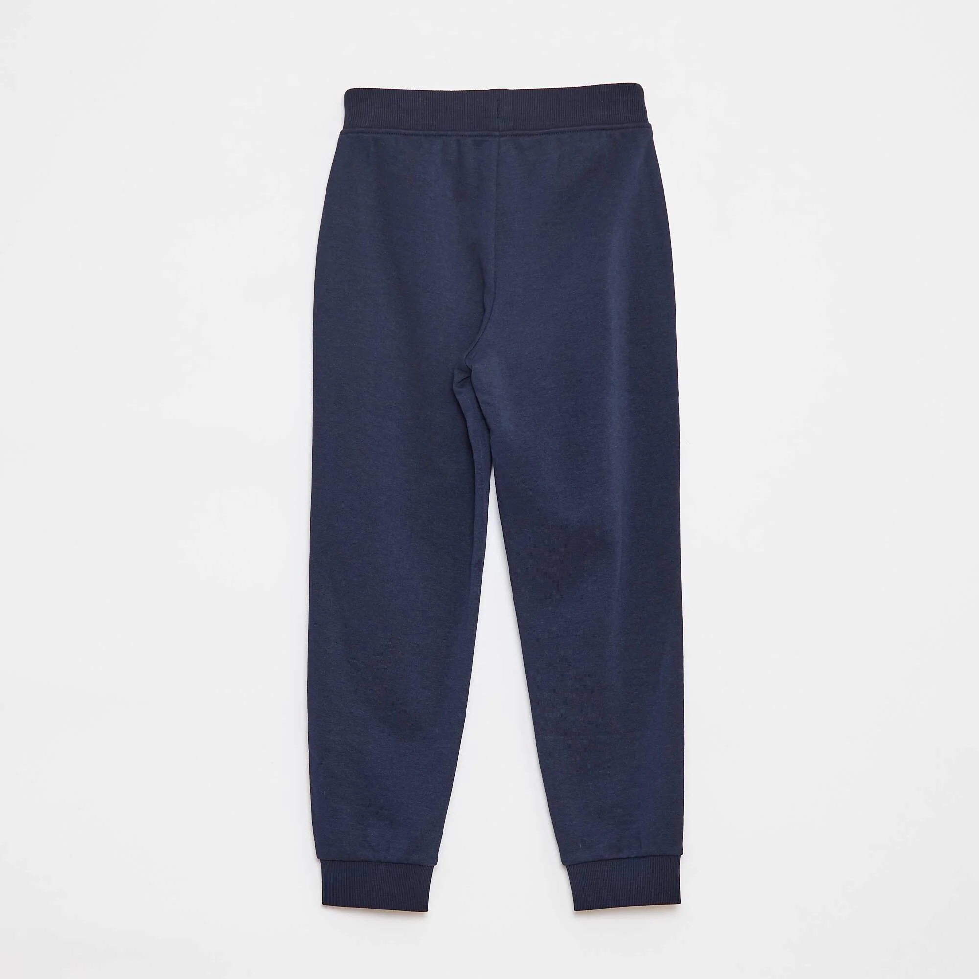Plain joggers with elasticated waist BLUE - Image 2