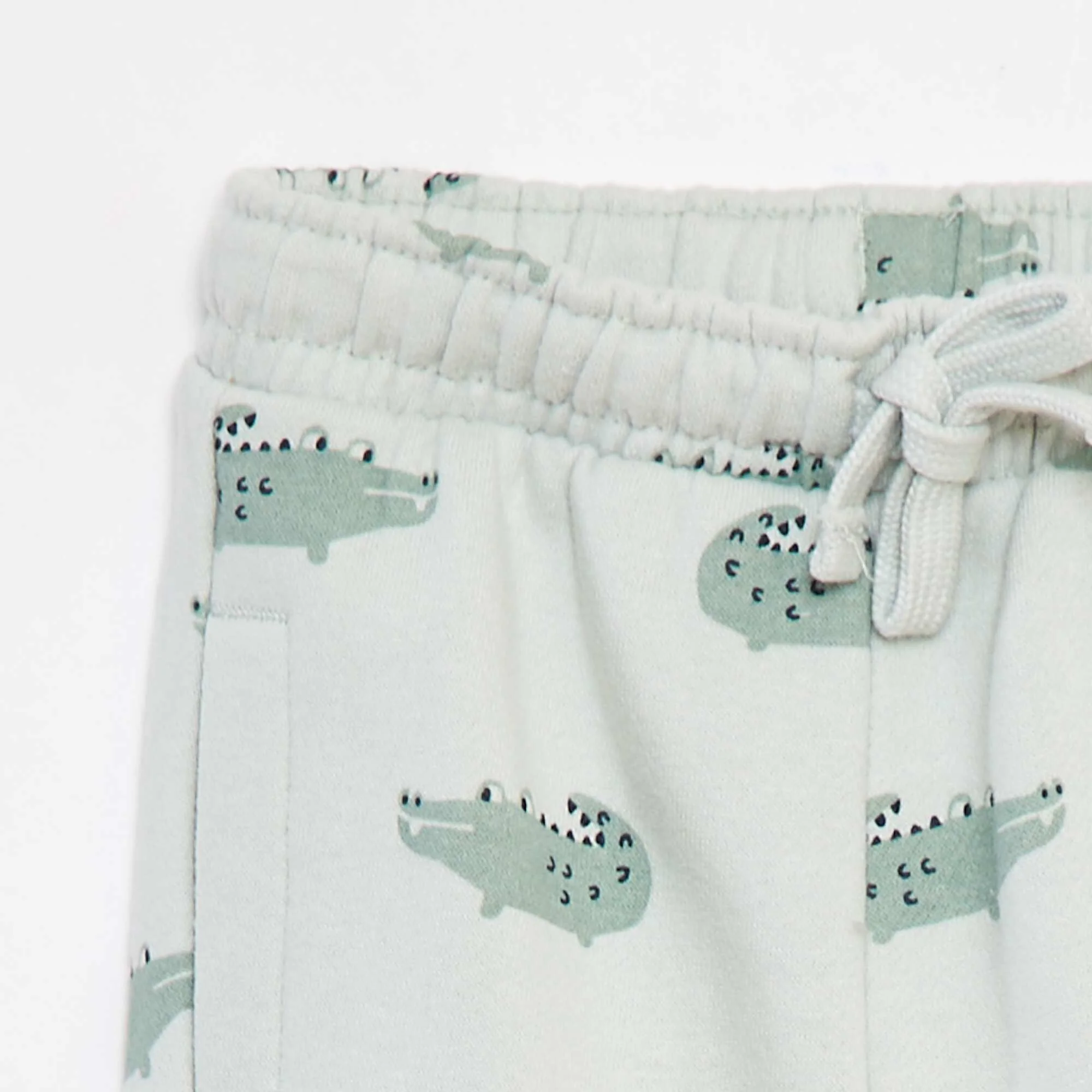 Plain joggers with elasticated waist GREEN - Image 3
