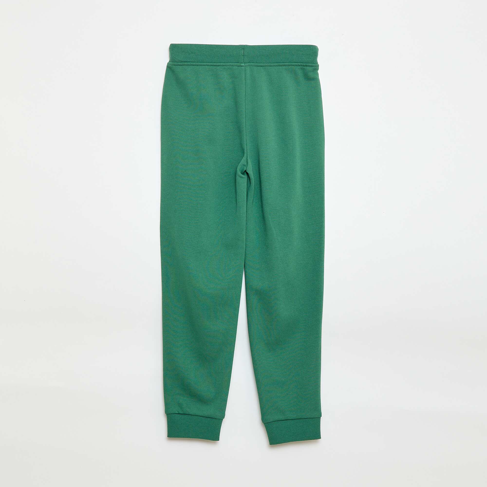 Plain joggers with elasticated waist GREEN - Image 2