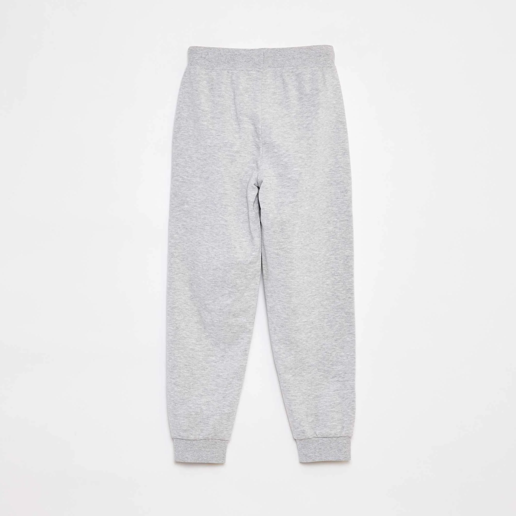 Plain joggers with elasticated waist GREY - Image 2