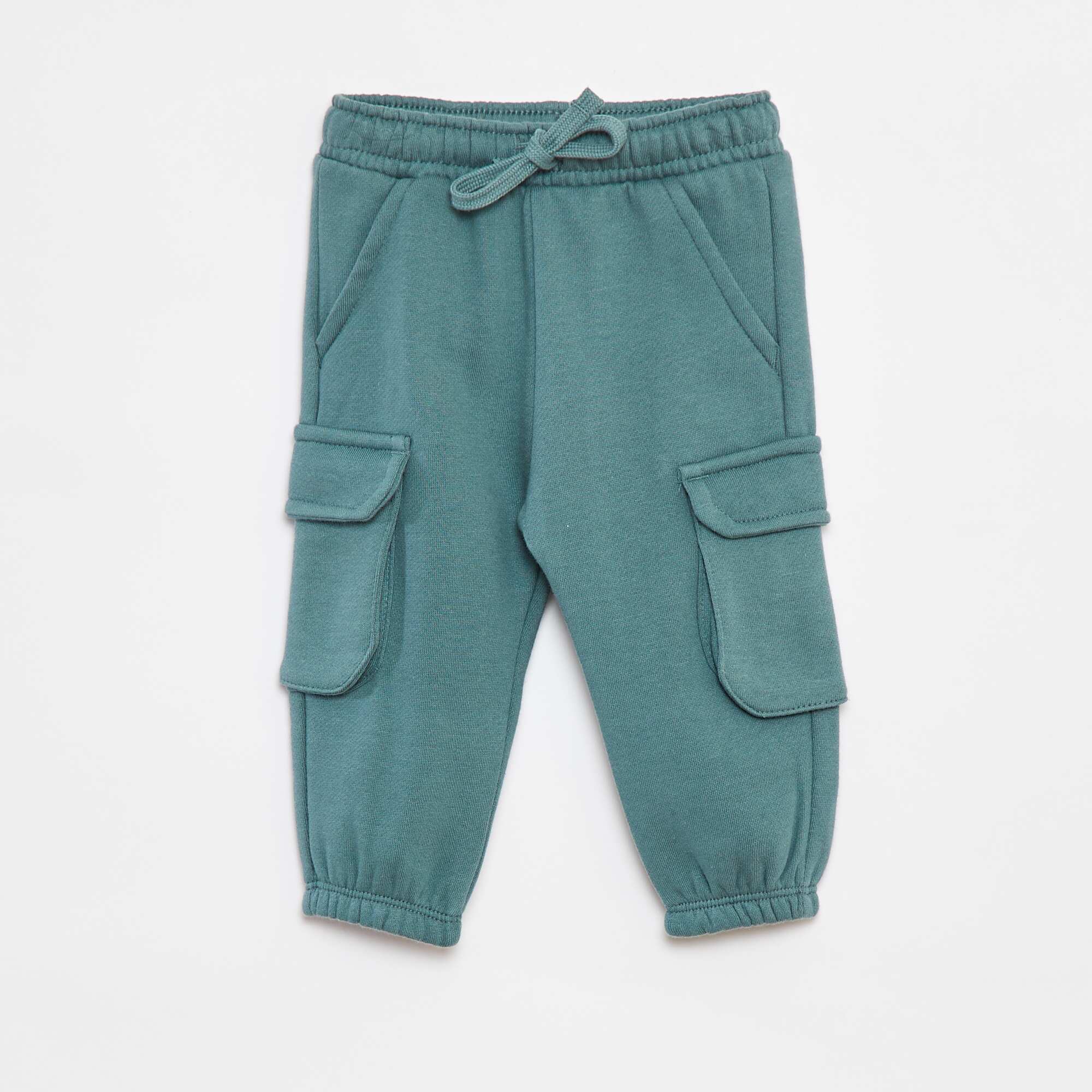 Plain joggers with roomy pockets GREEN
