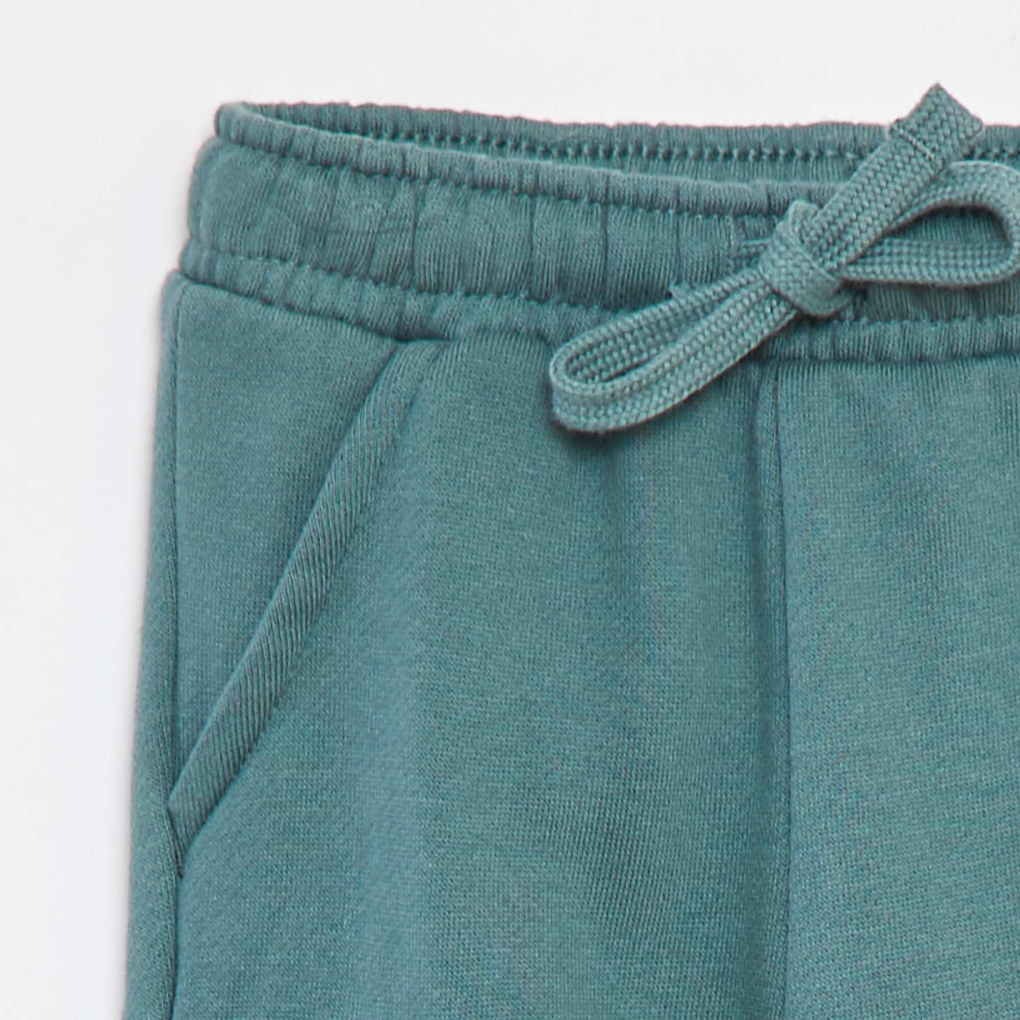 Plain joggers with roomy pockets GREEN - Image 3