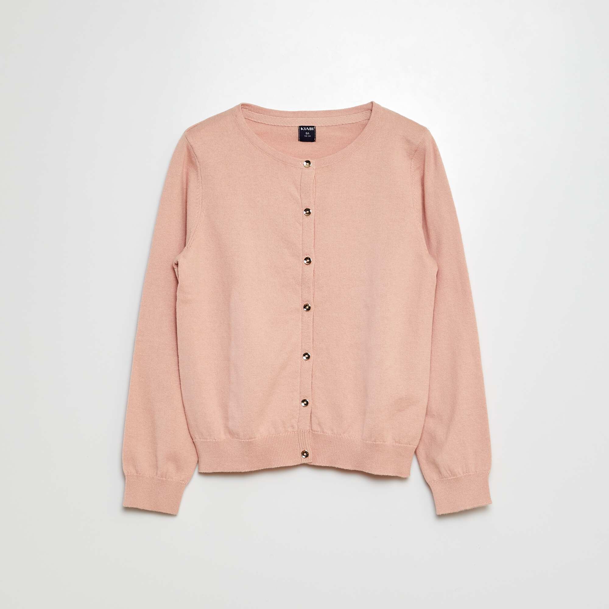 Plain knit cardigan PINK