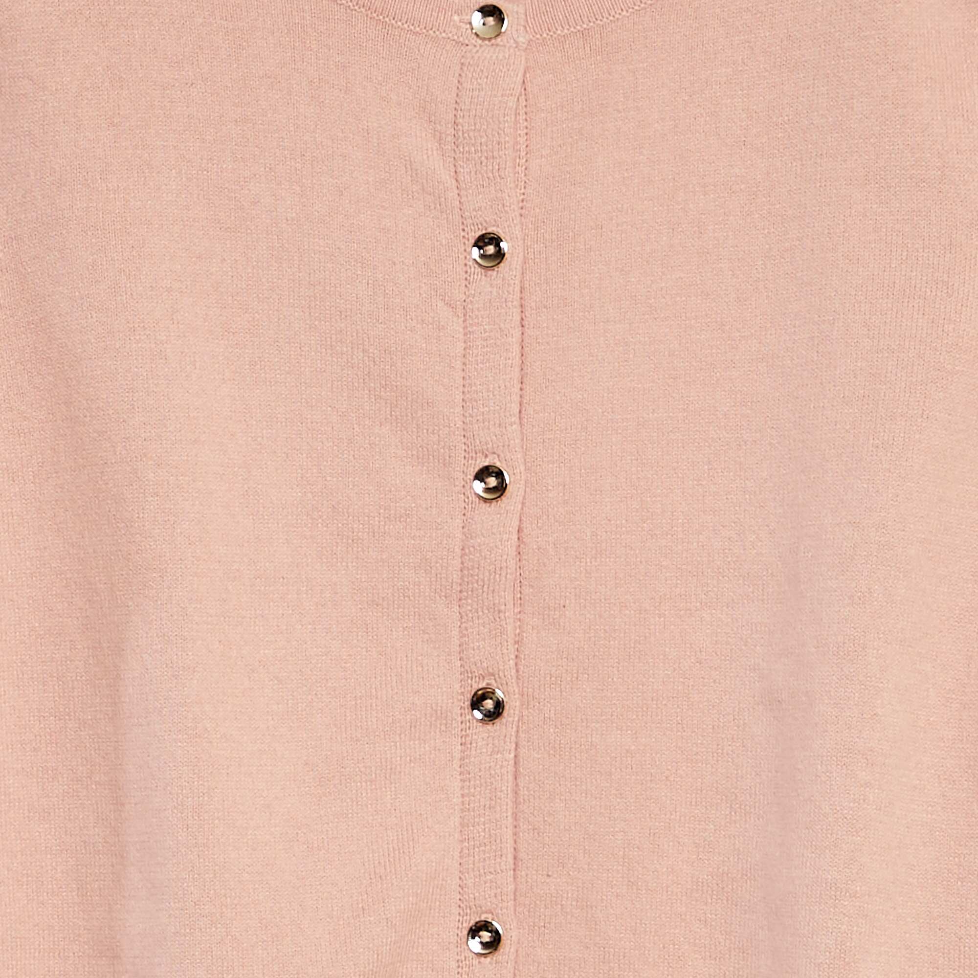 Plain knit cardigan PINK - Image 3