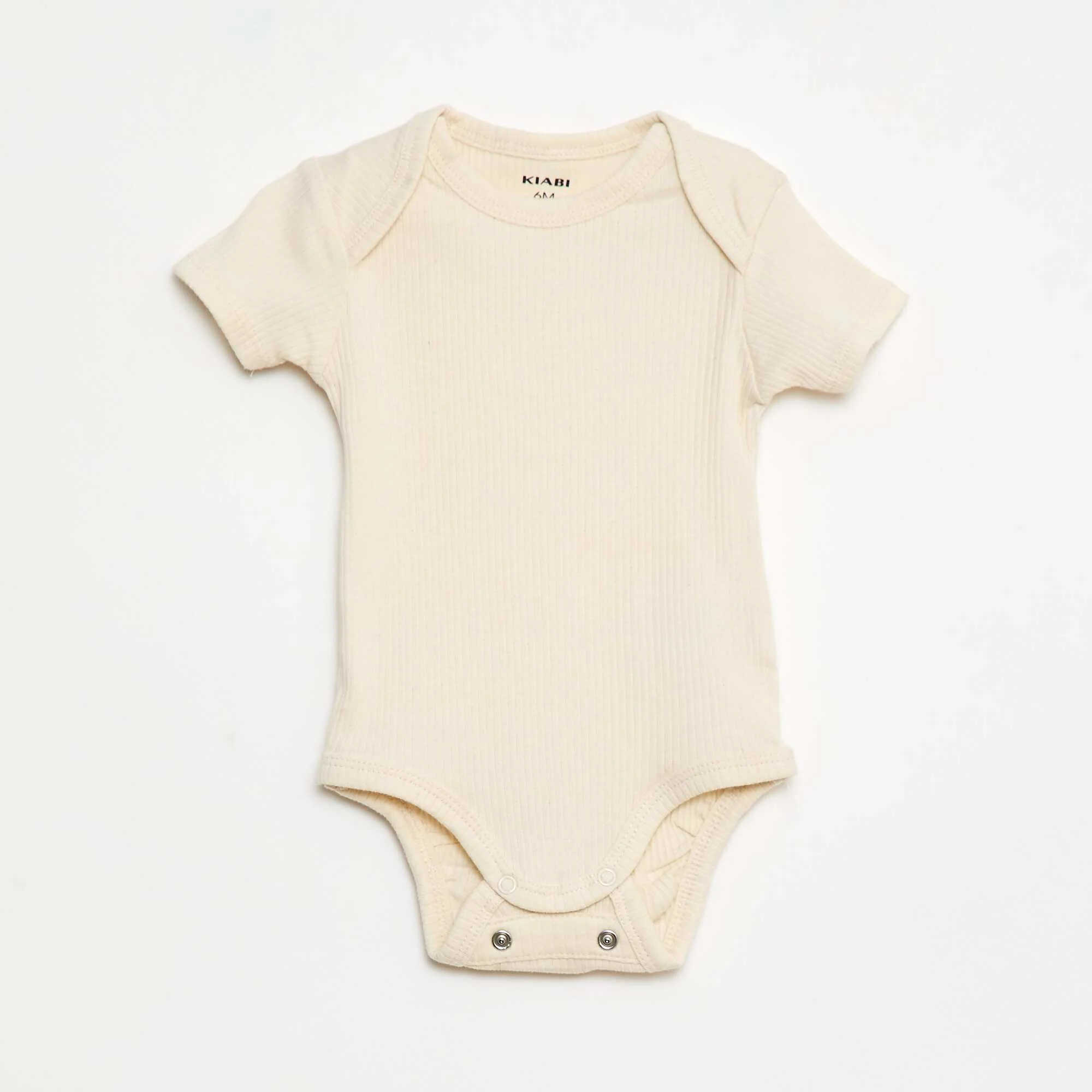 Plain knit grow-with-them bodysuits - Pack of 3 BEIGE - Image 2