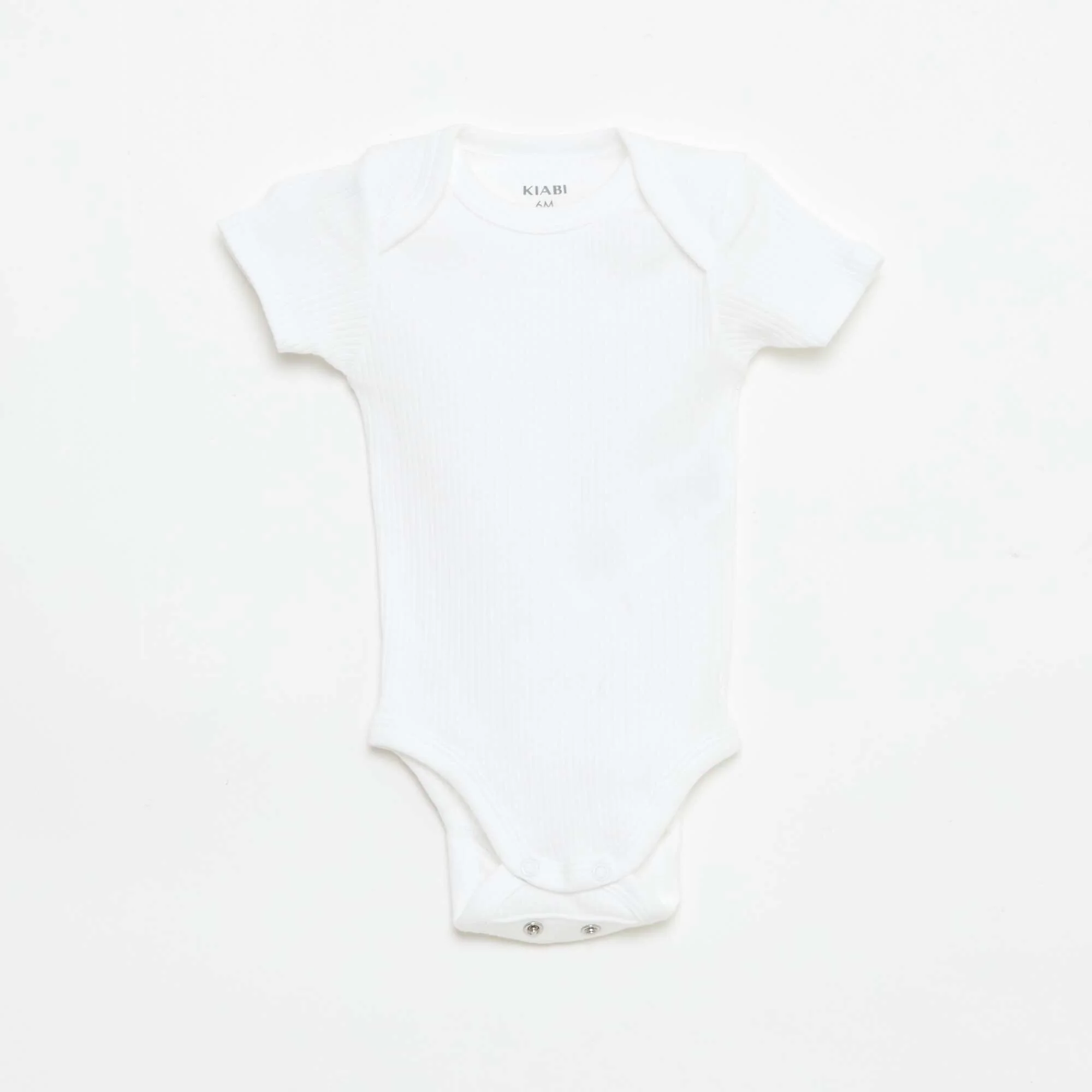 Plain knit grow-with-them bodysuits - Pack of 3 WHITE - Image 2