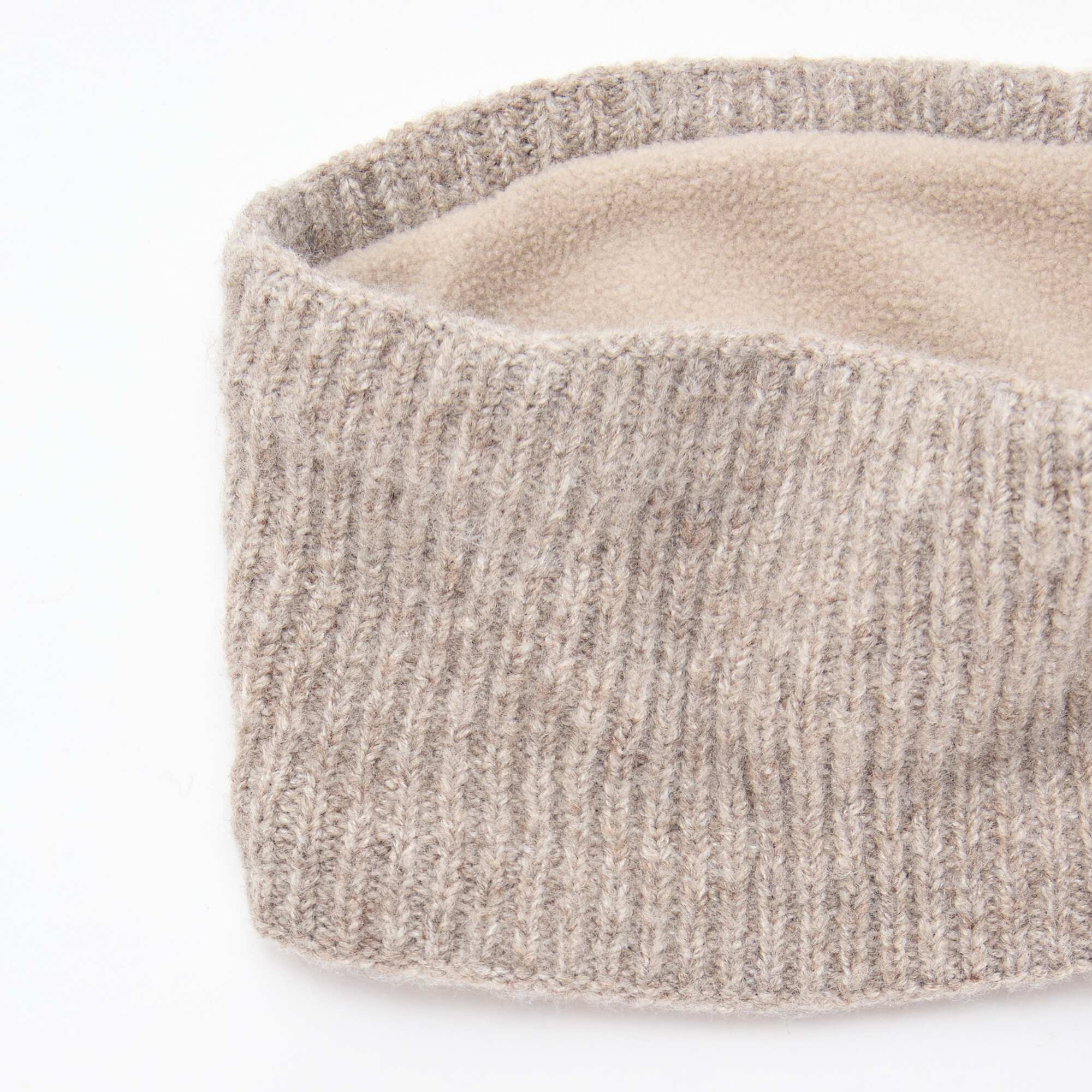 Plain Knit Snood BEIGE - Image 4