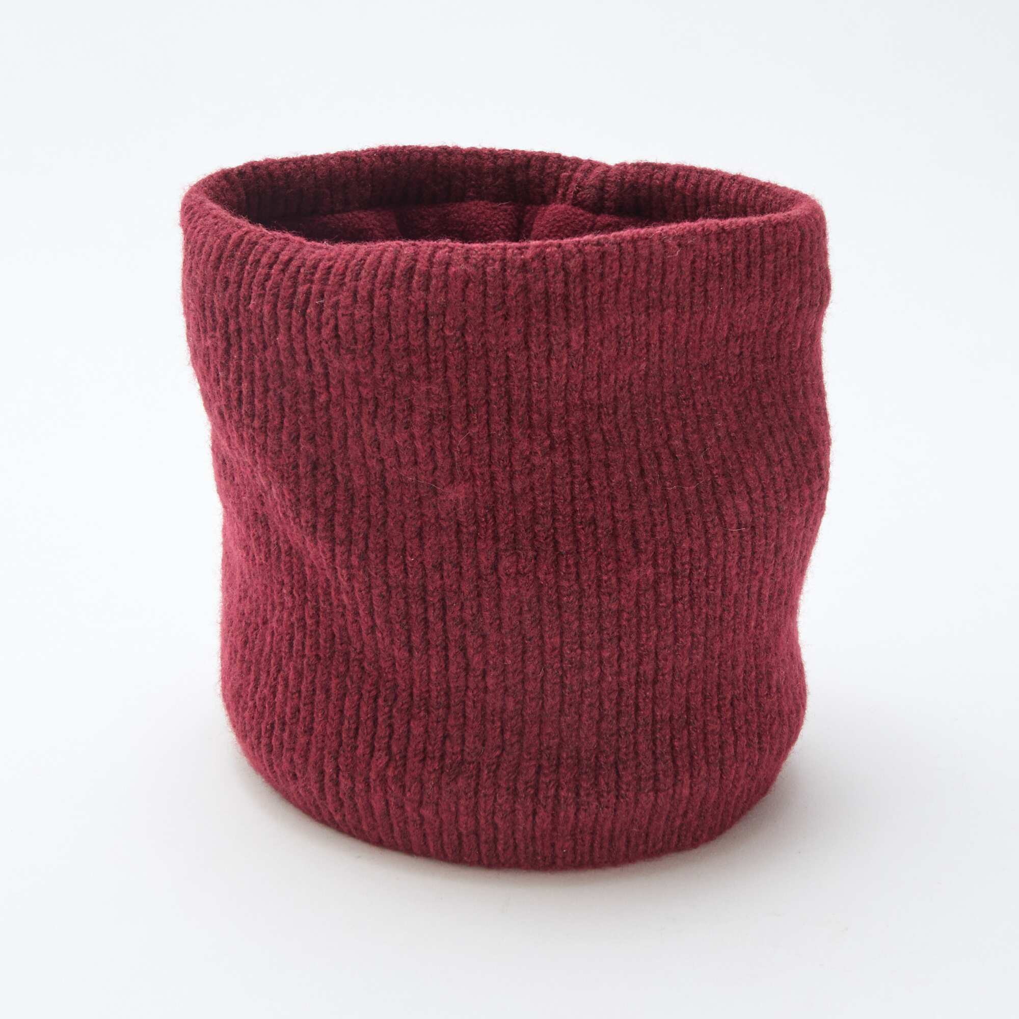 Plain Knit Snood RED