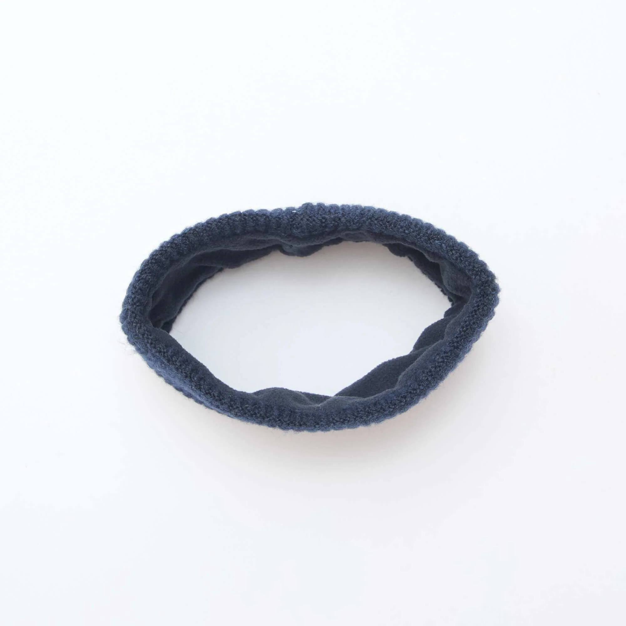Plain Knit Snood Scarf BLUE - Image 2