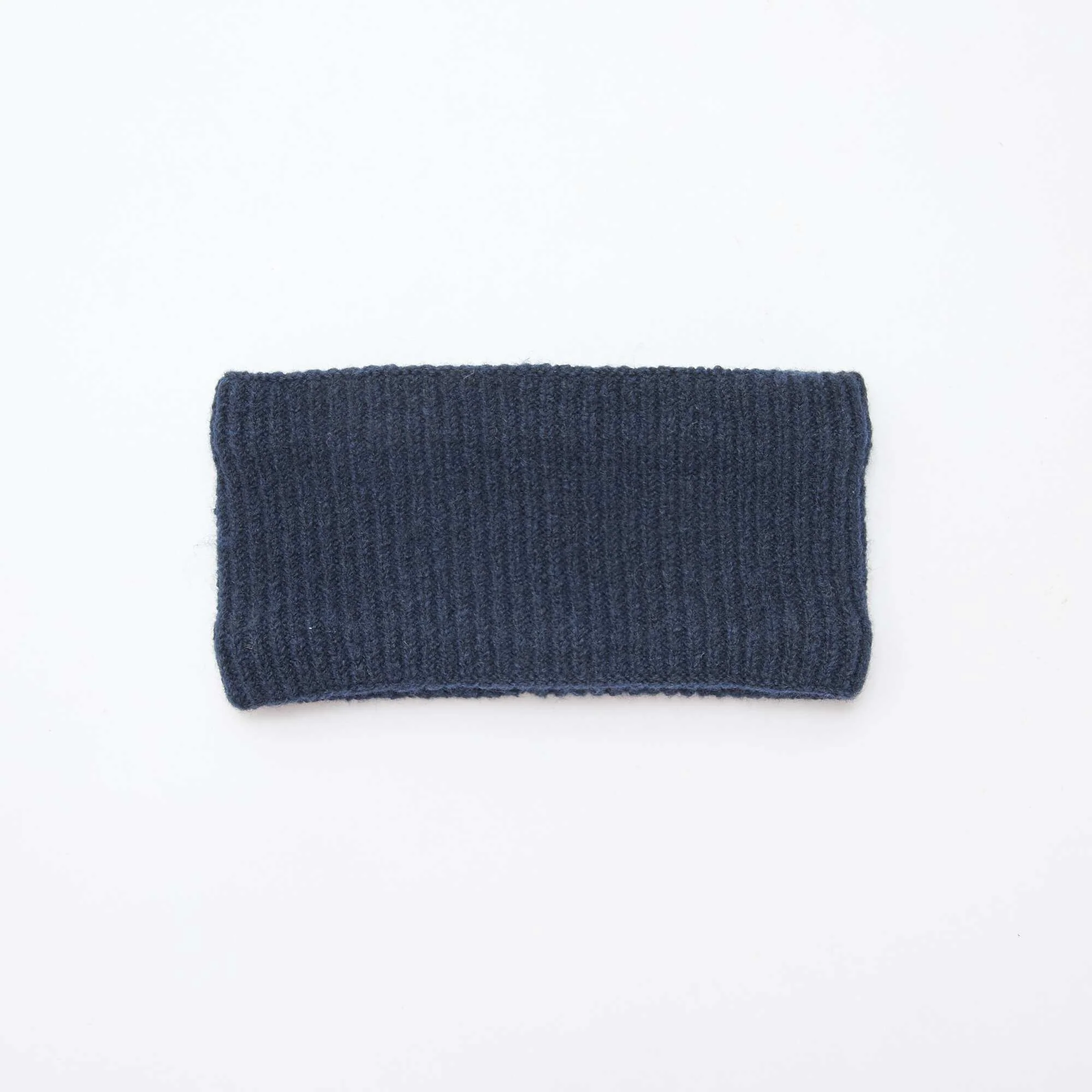Plain Knit Snood Scarf BLUE - Image 3