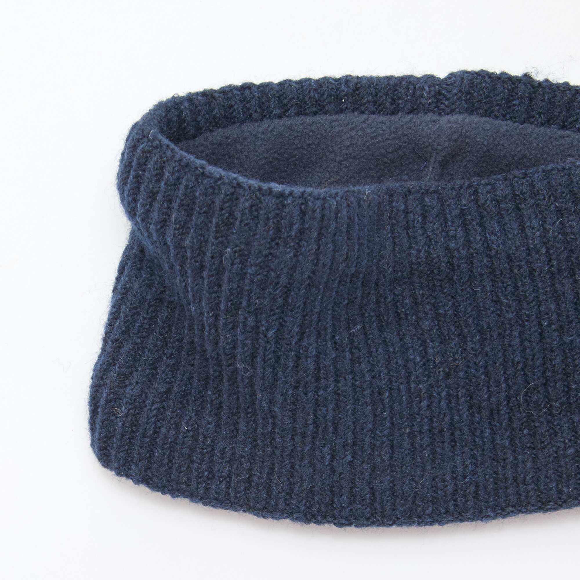 Plain Knit Snood Scarf BLUE - Image 4