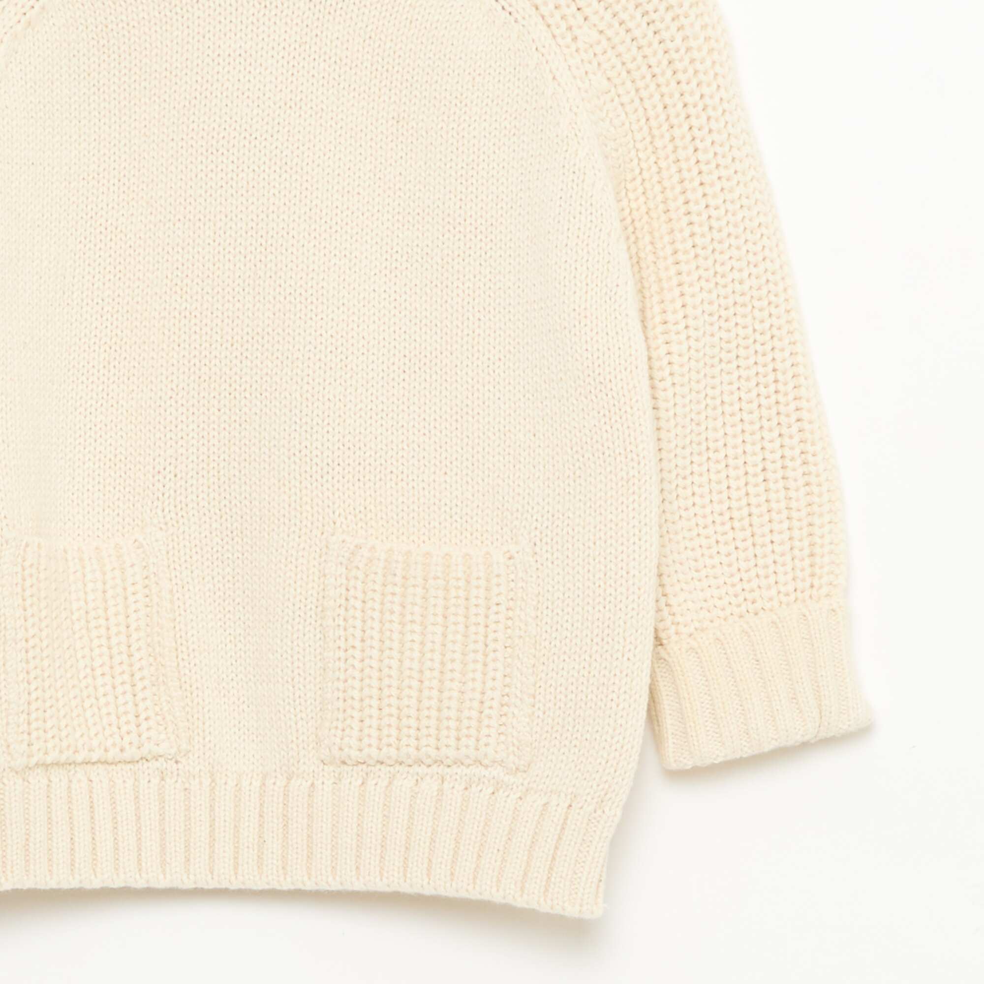 Plain Knit Sweater BEIGE - Image 2