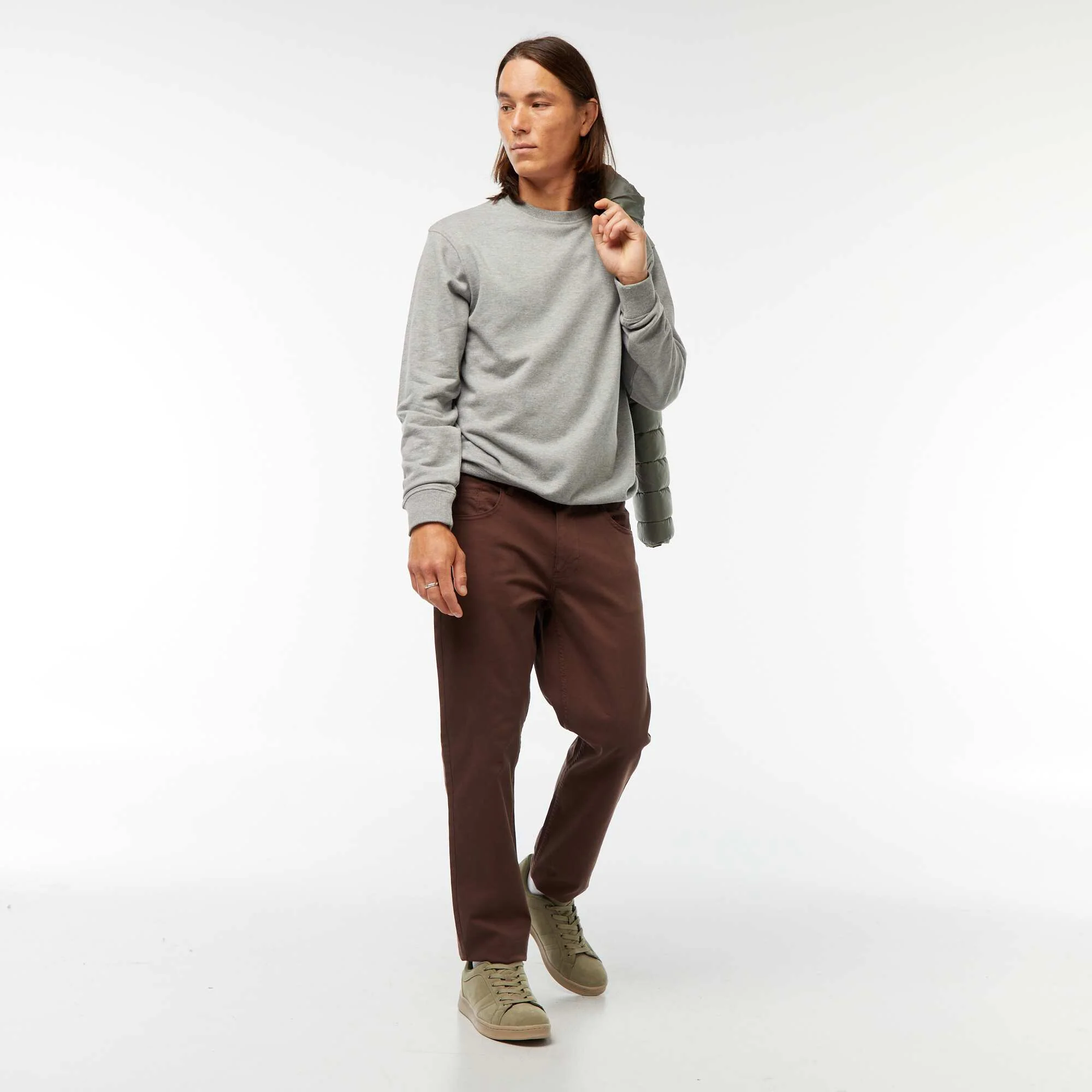 Plain lightweight sweatshirt GREY - Image 2