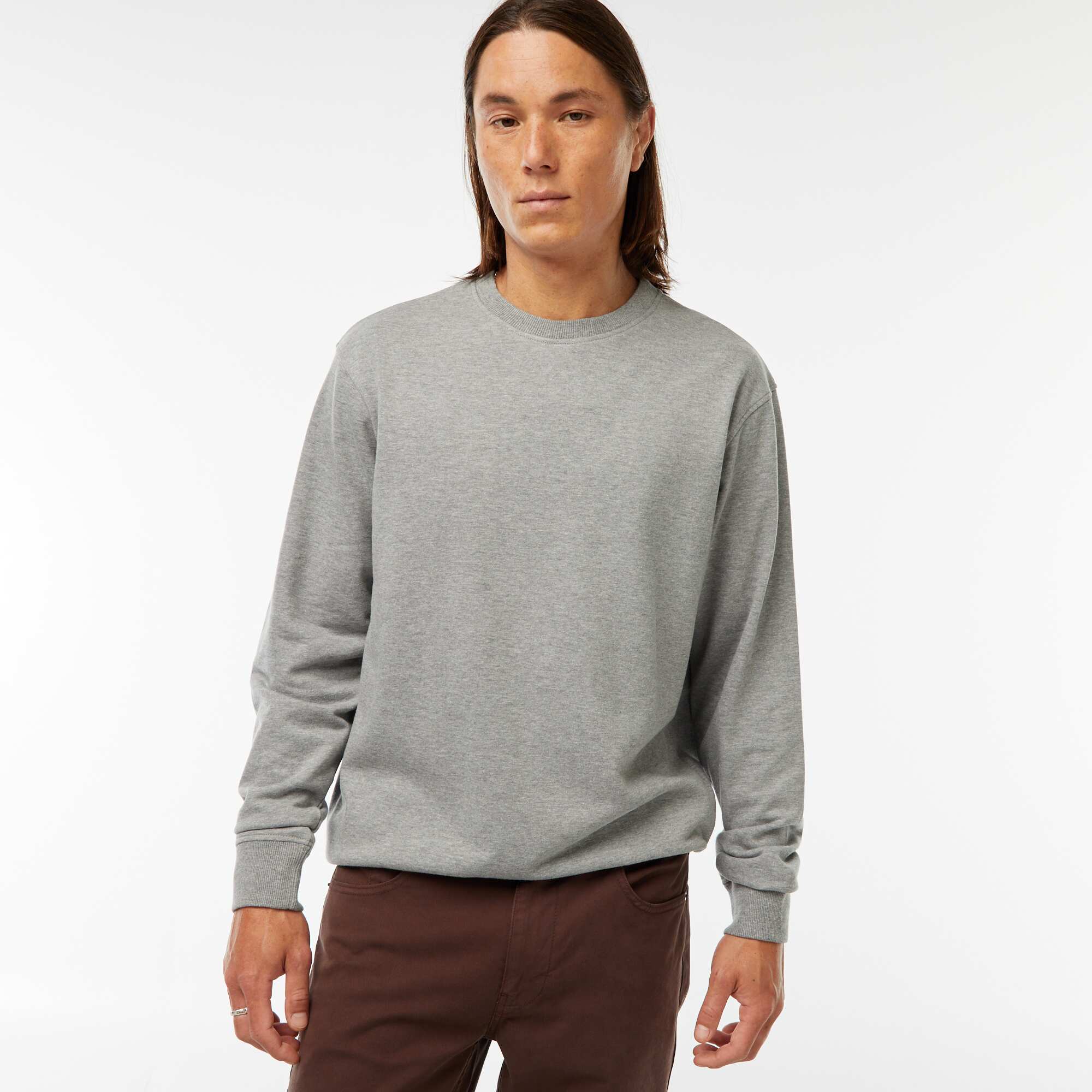 Plain lightweight sweatshirt GREY - Image 3