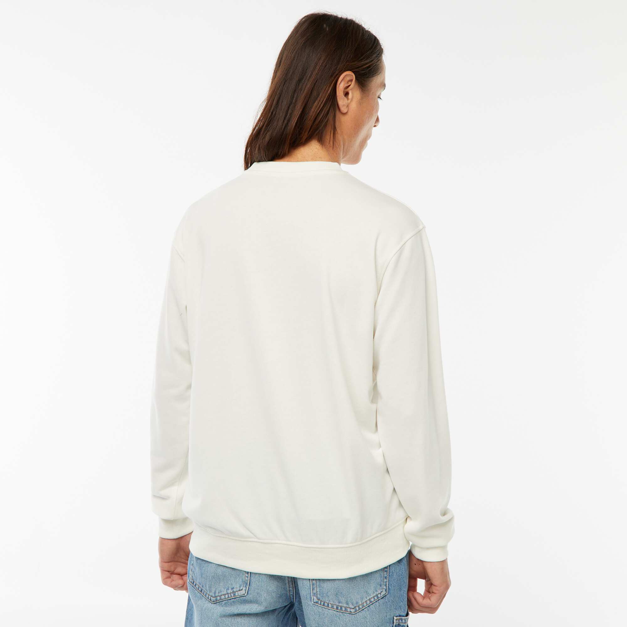 Plain lightweight sweatshirt WHITE - Image 3