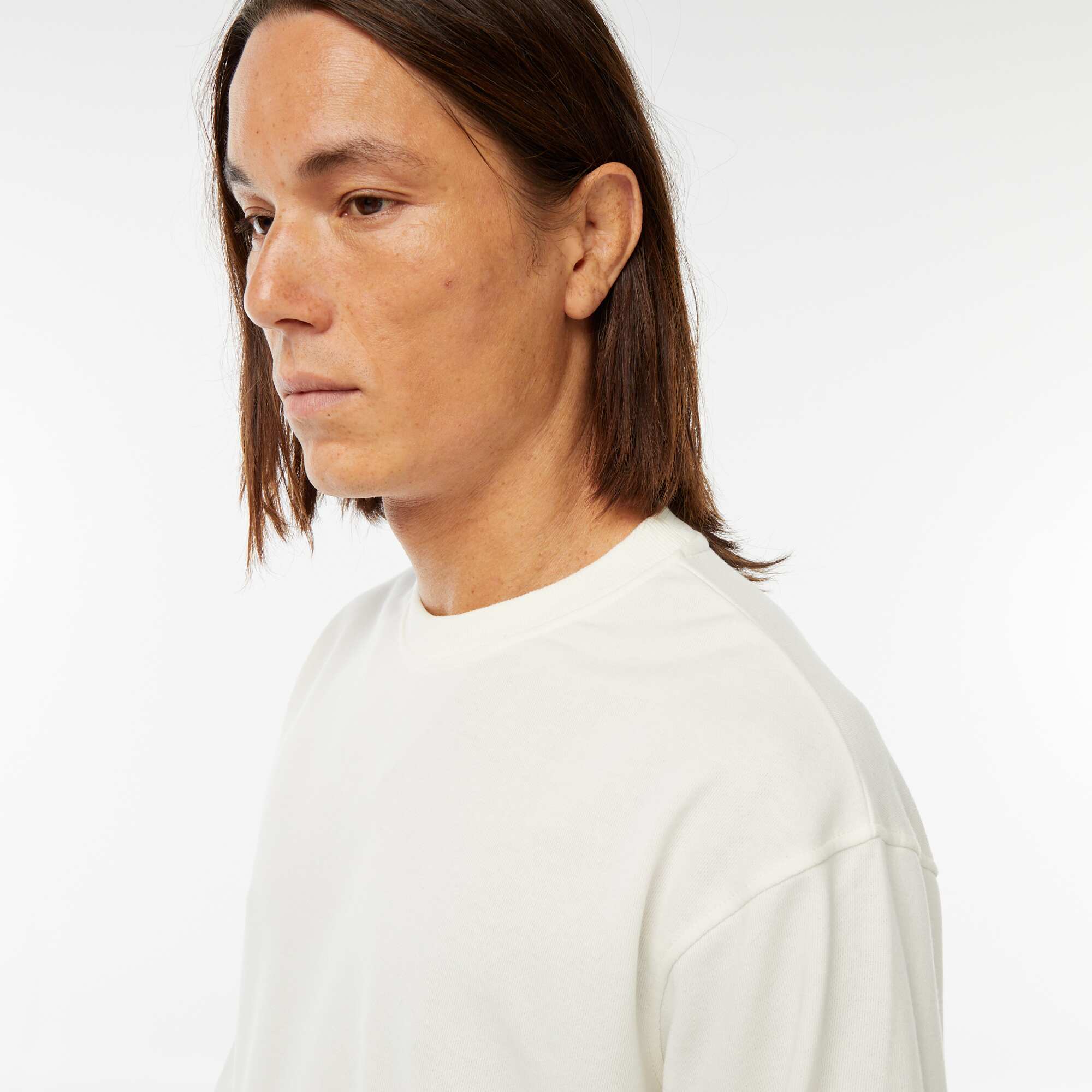 Plain lightweight sweatshirt WHITE - Image 4