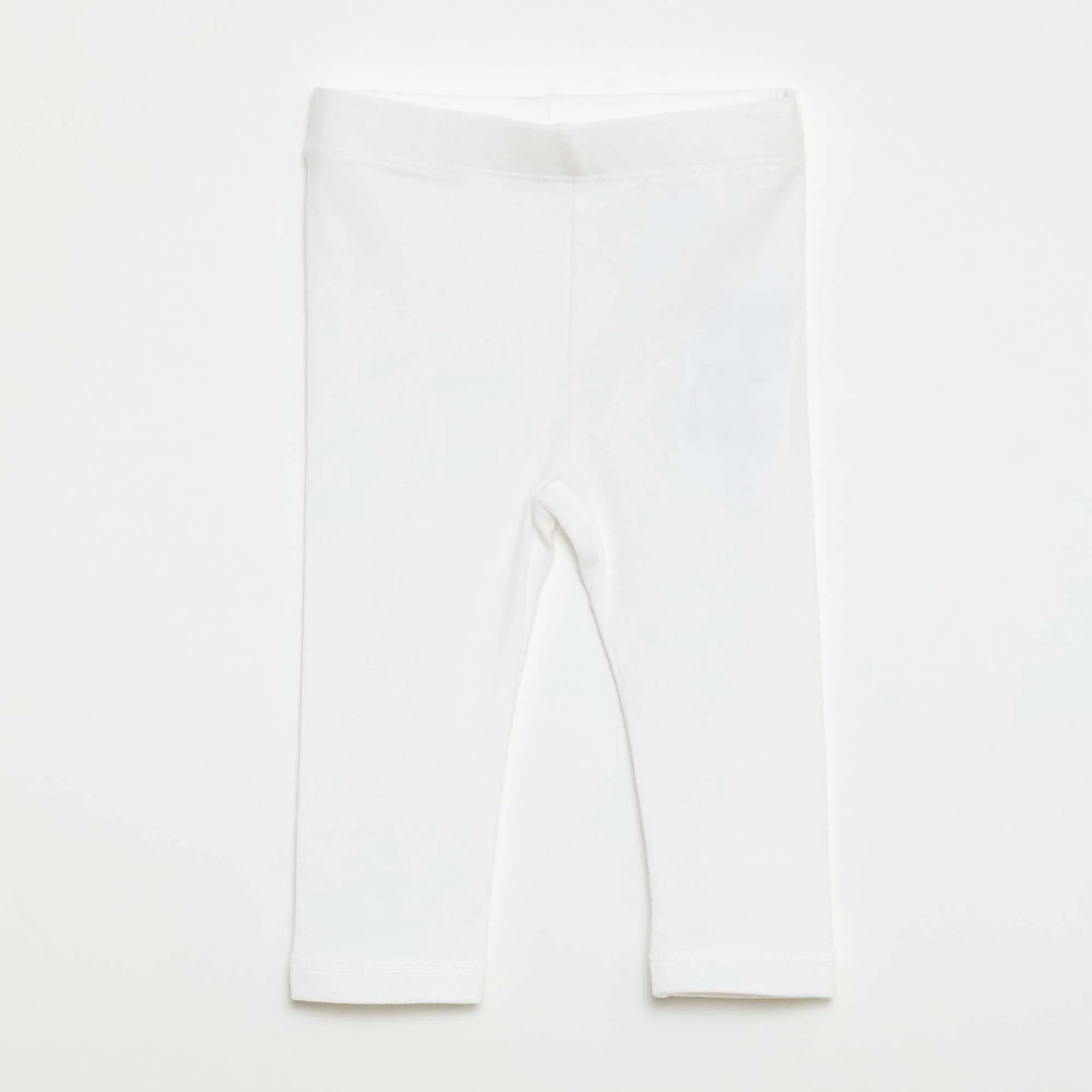 Plain Long Leggings WHITE