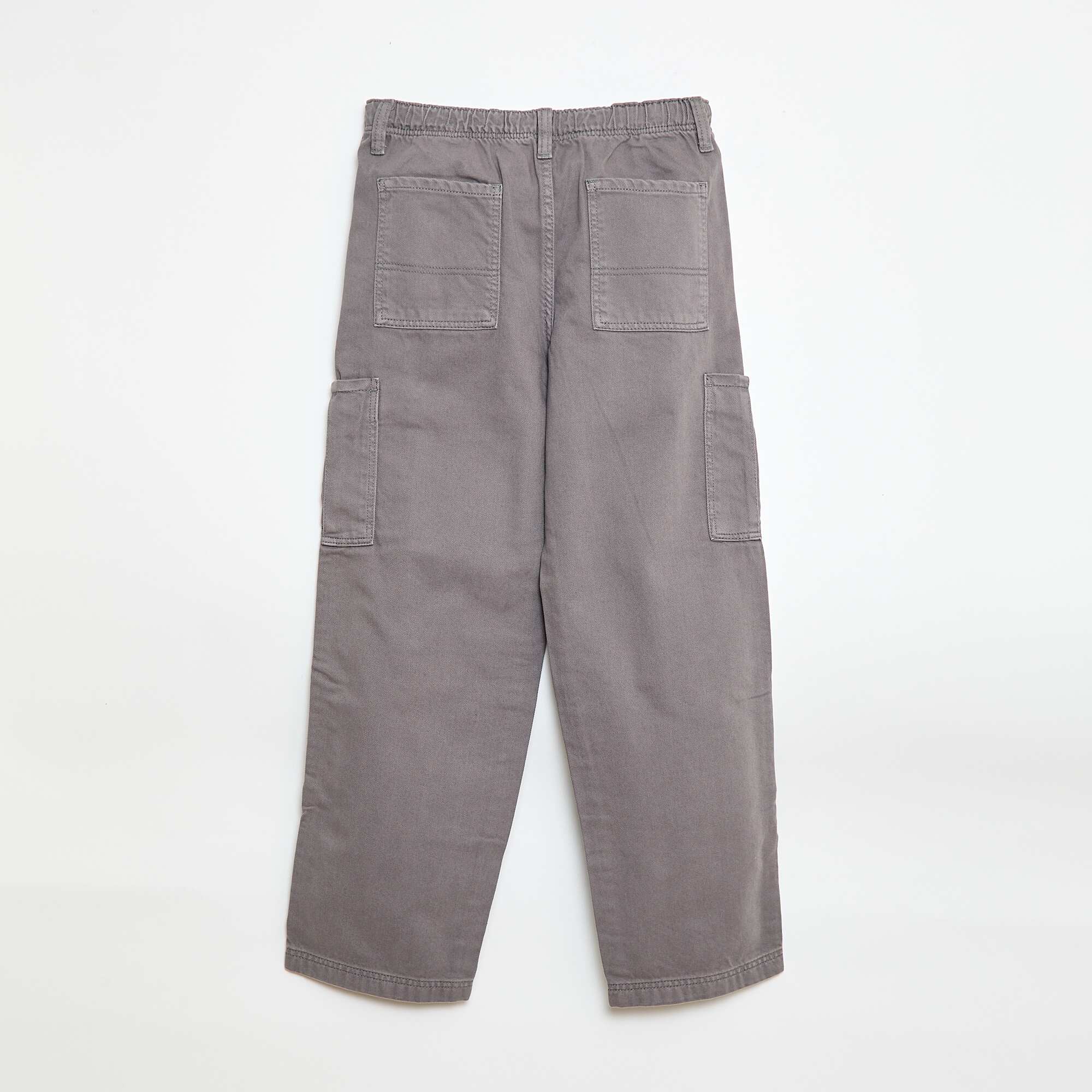 Plain Multi-Pocket Trousers GREY - Image 2