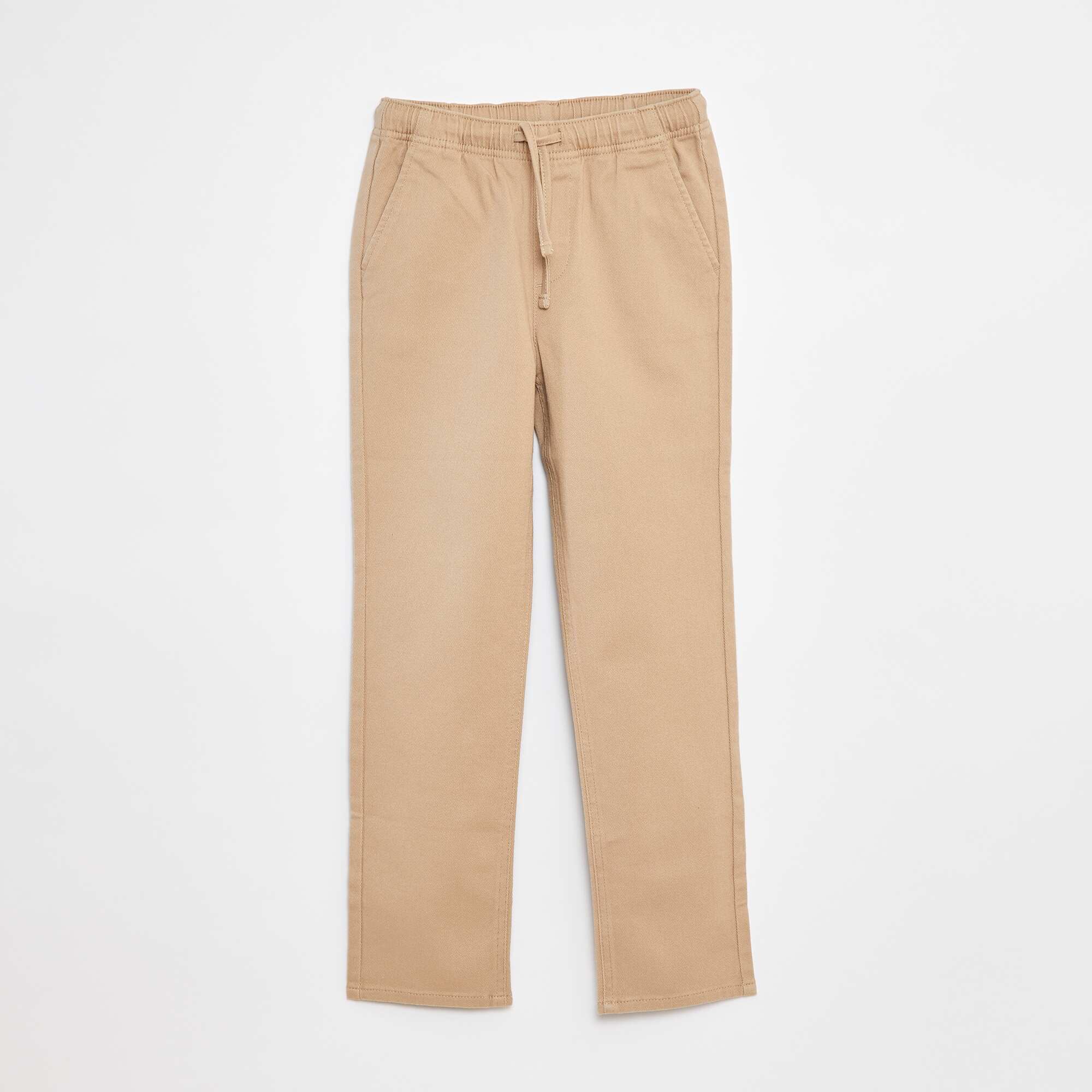 Plain regular-fit trousers BEIGE