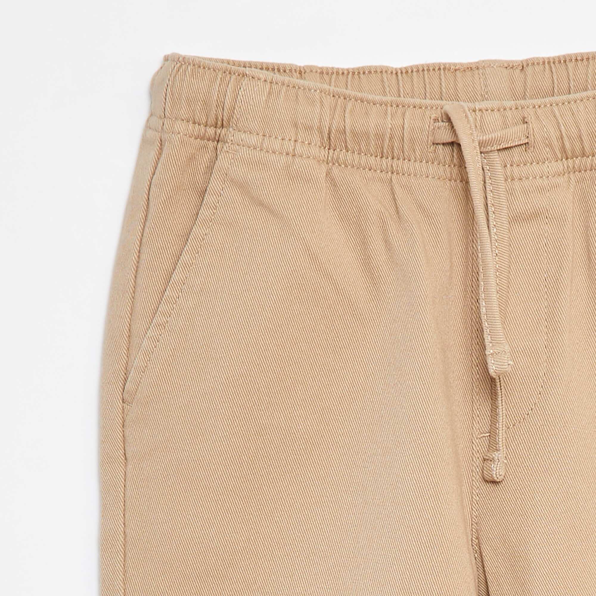 Plain regular-fit trousers BEIGE - Image 3