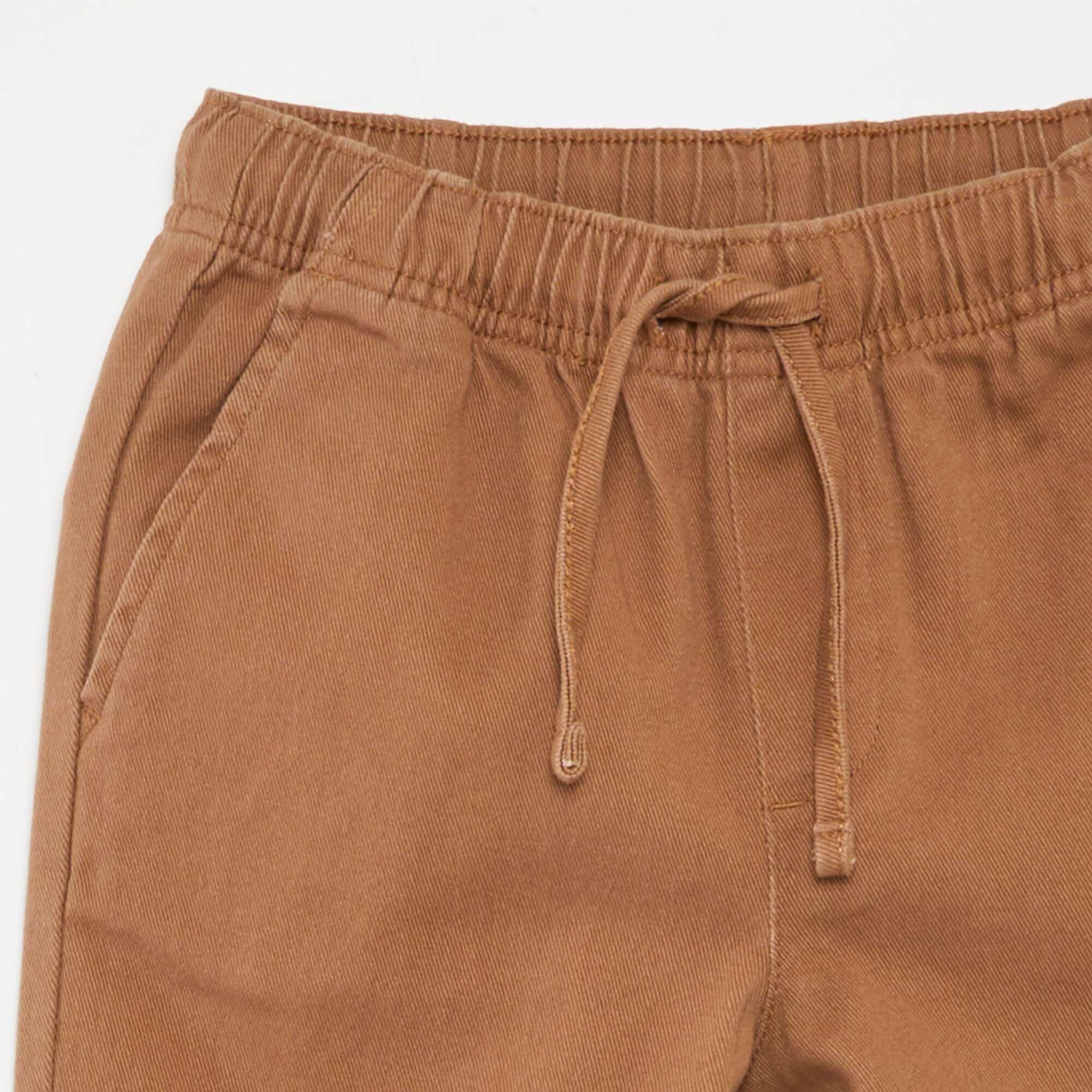 Plain regular-fit trousers BEIGE - Image 3
