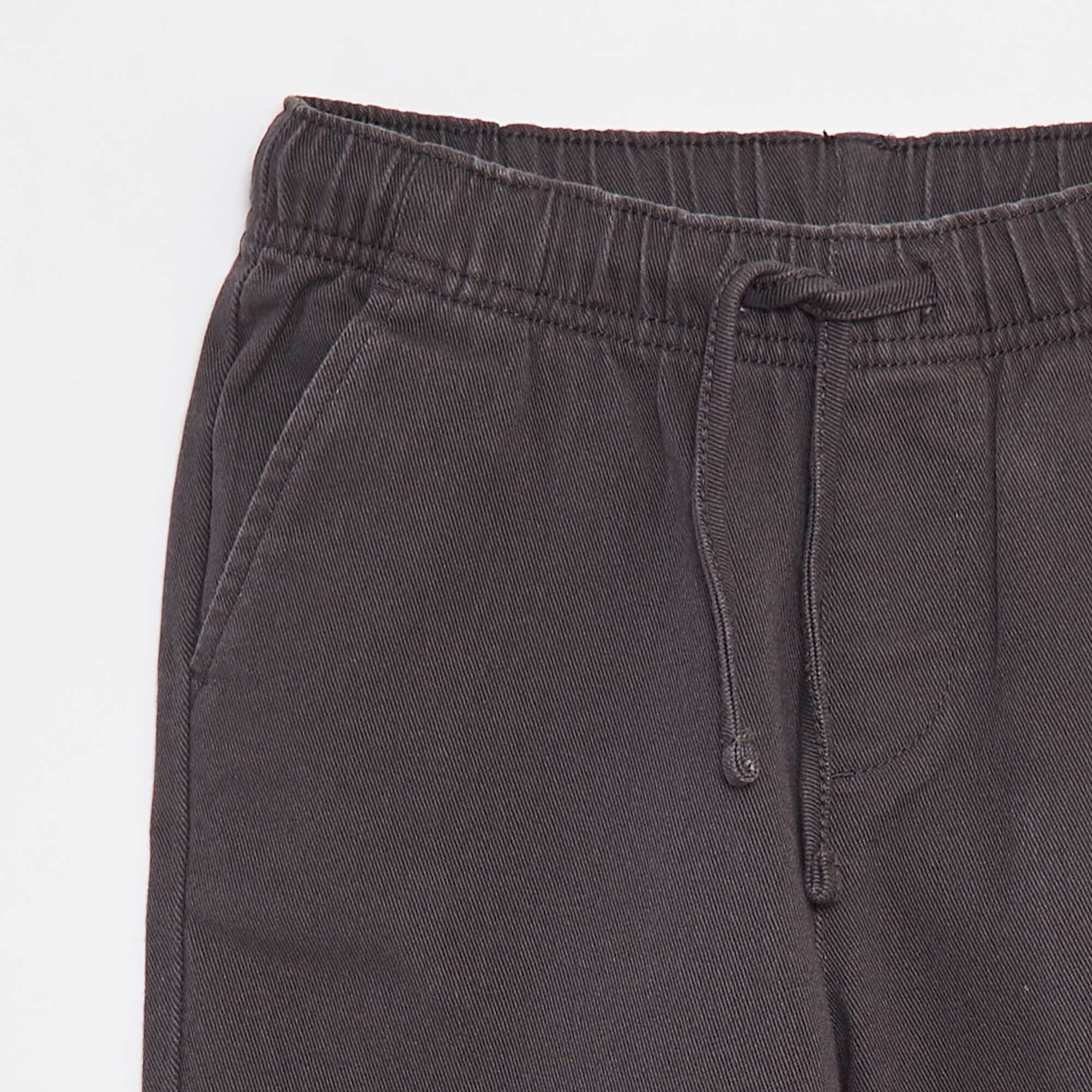 Plain regular-fit trousers BLACK - Image 3