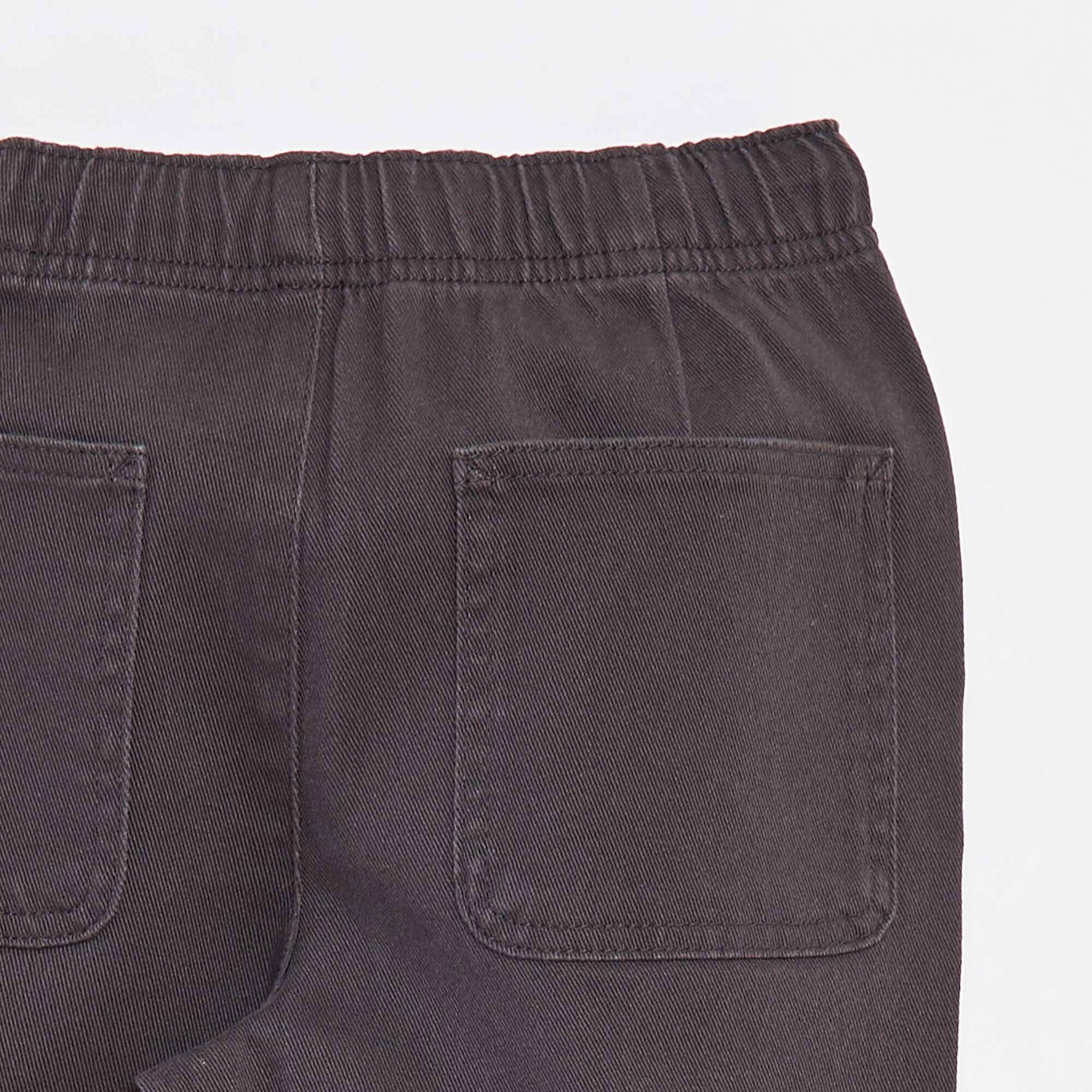 Plain regular-fit trousers BLACK - Image 4
