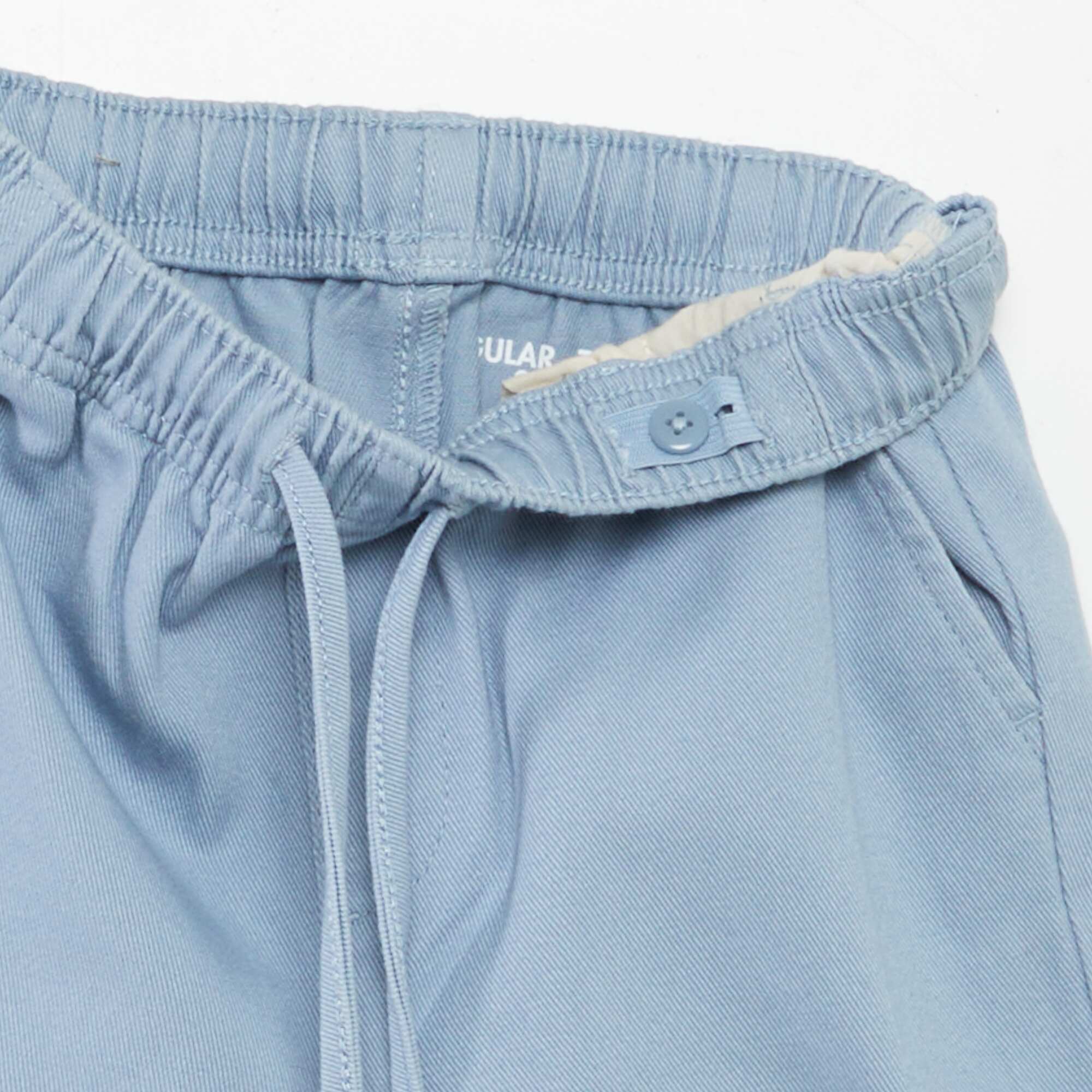 Plain regular-fit trousers BLUE - Image 4