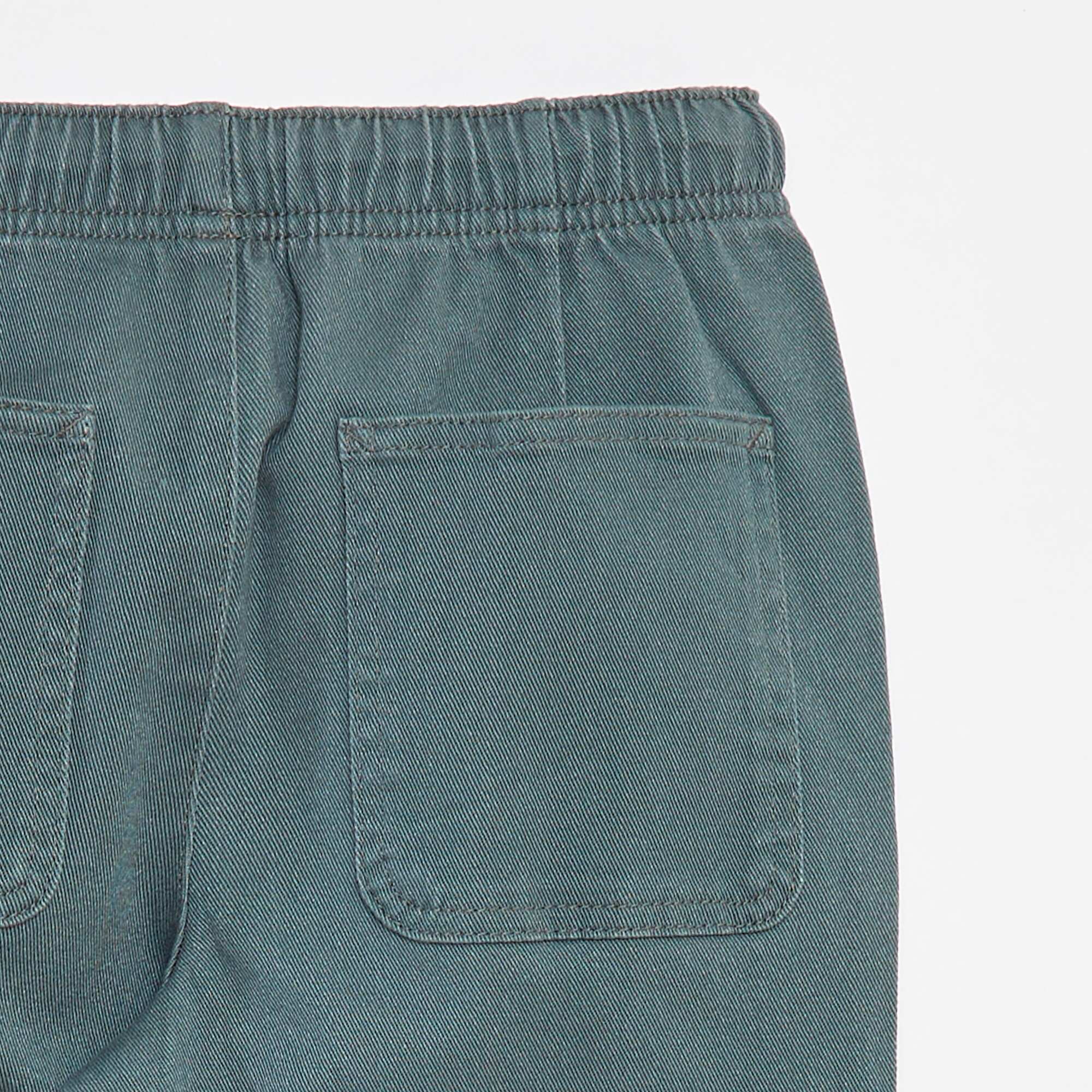 Plain regular-fit trousers GREEN - Image 4
