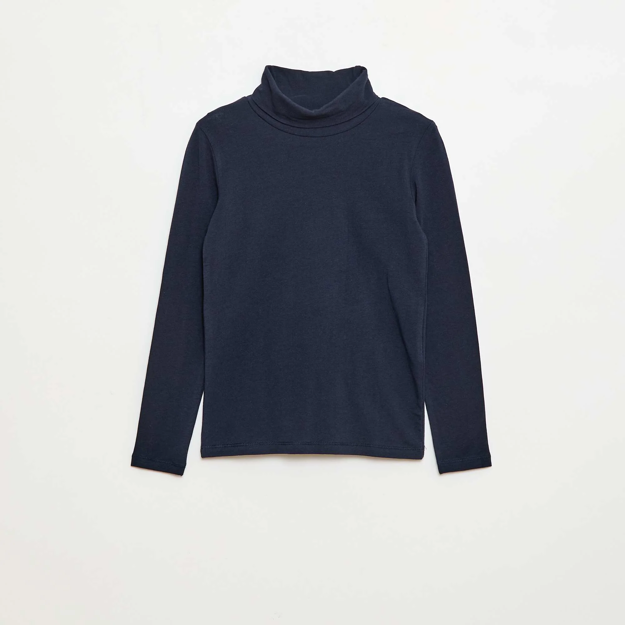 Plain Roll Neck Top BLUE