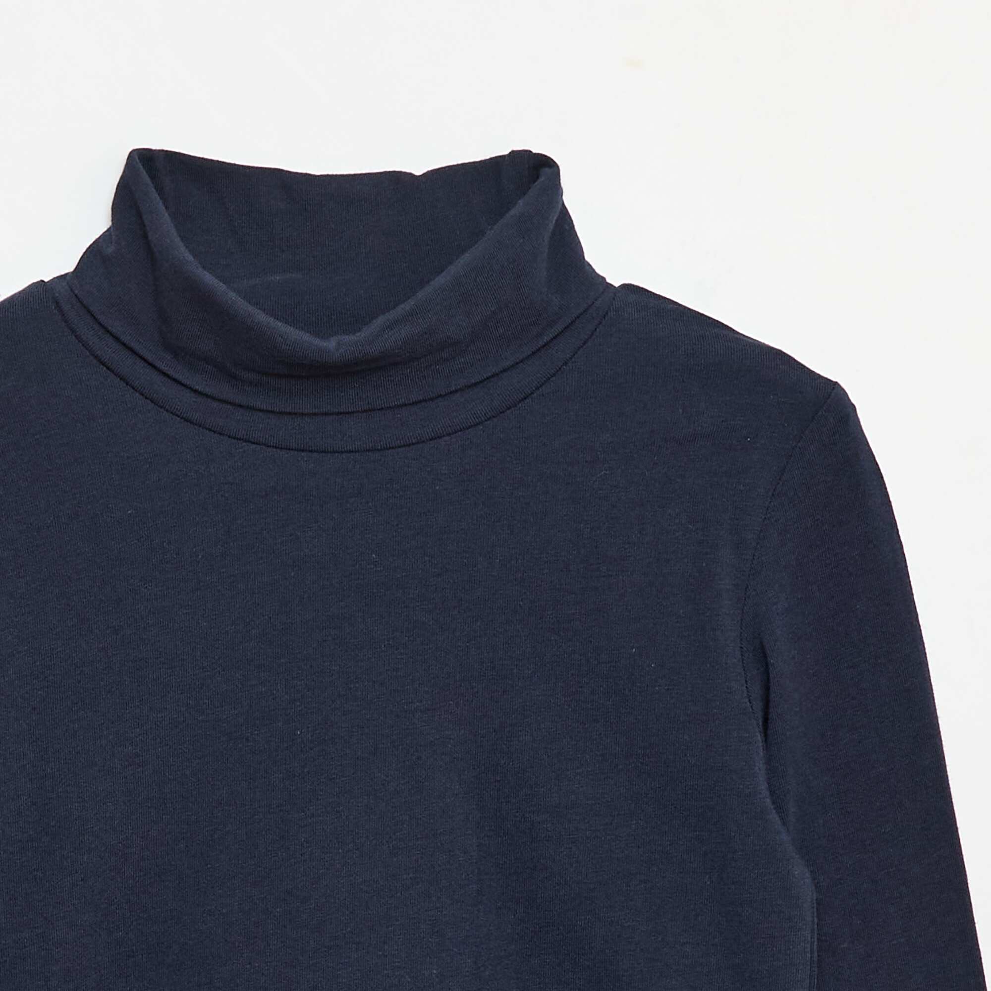 Plain Roll Neck Top BLUE - Image 2