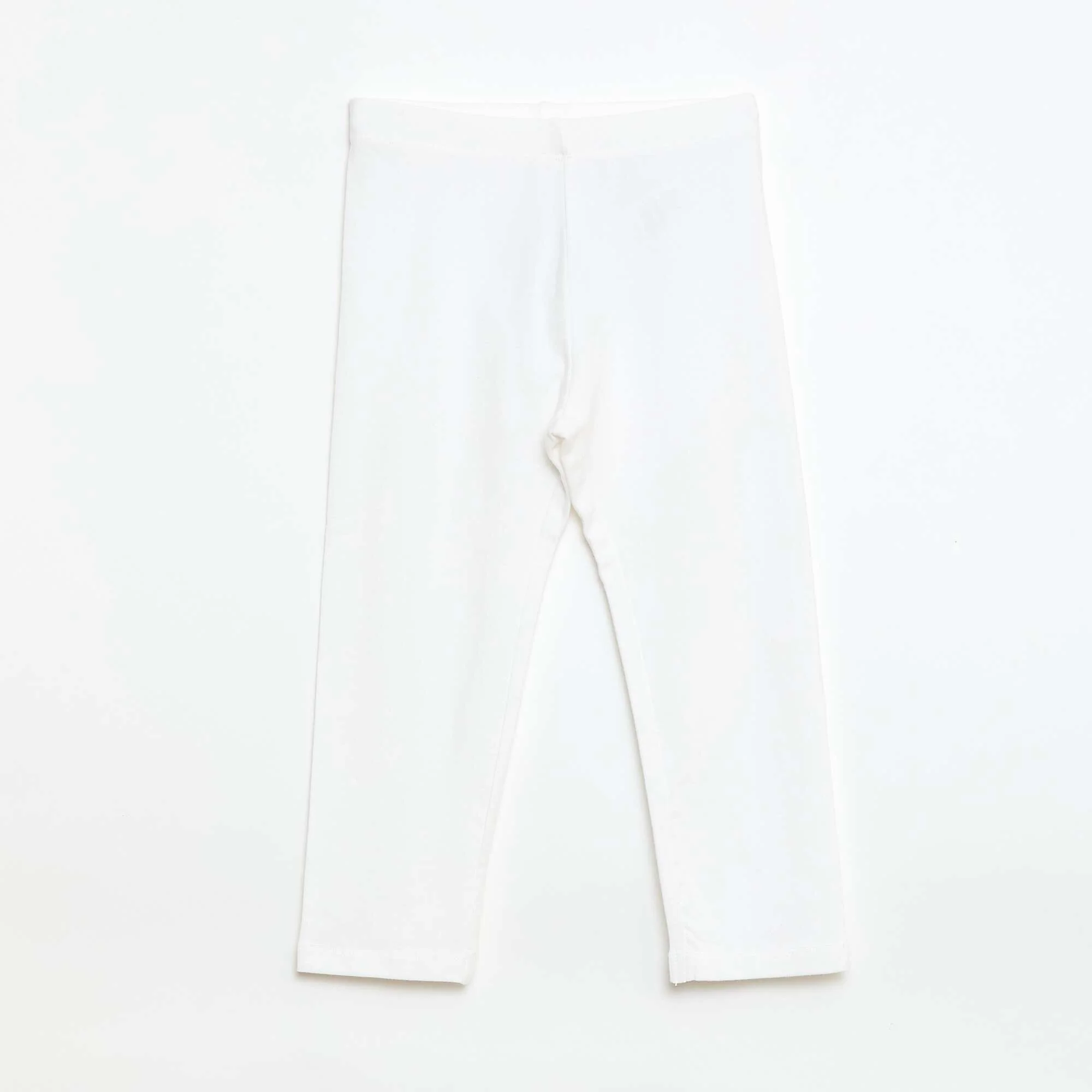 Plain Short Leggings WHITE