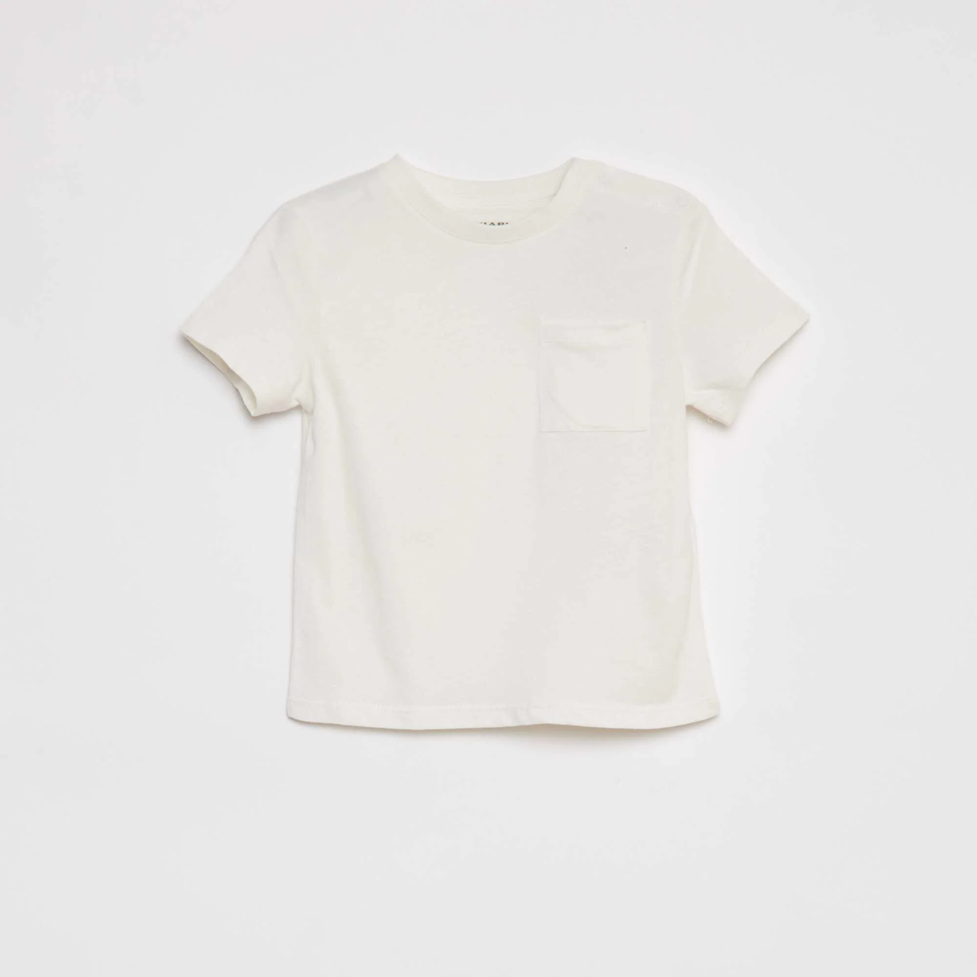 Plain short-sleeved T-shirt WHITE
