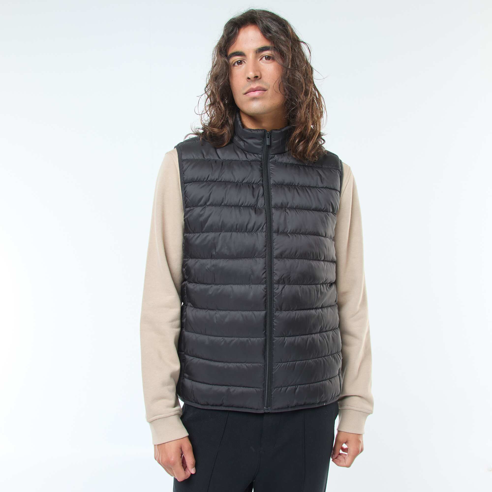 Plain showerproof bodywarmer BLACK - Image 5