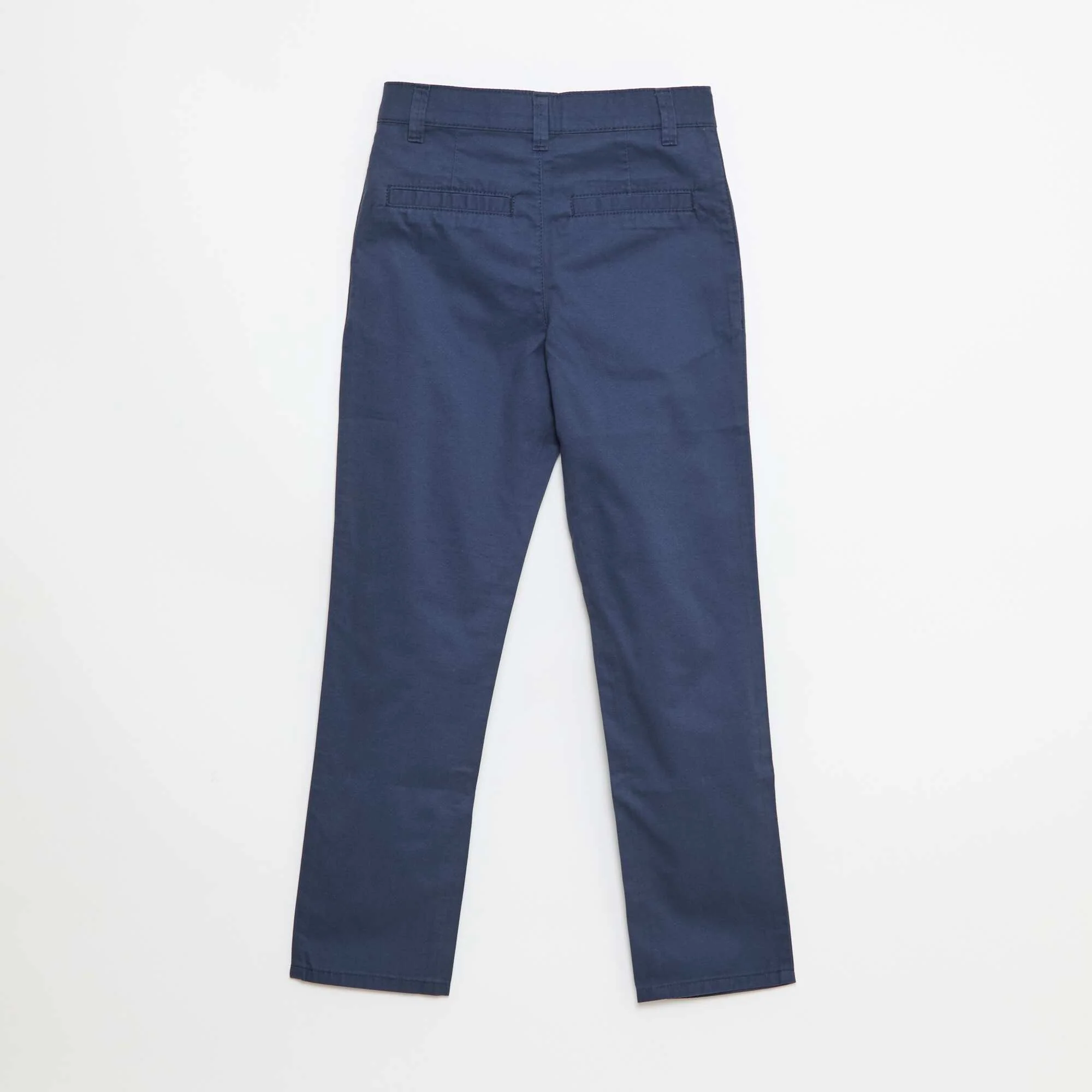 Plain Slim Fit 5-Pocket Chinos BLUE - Image 2