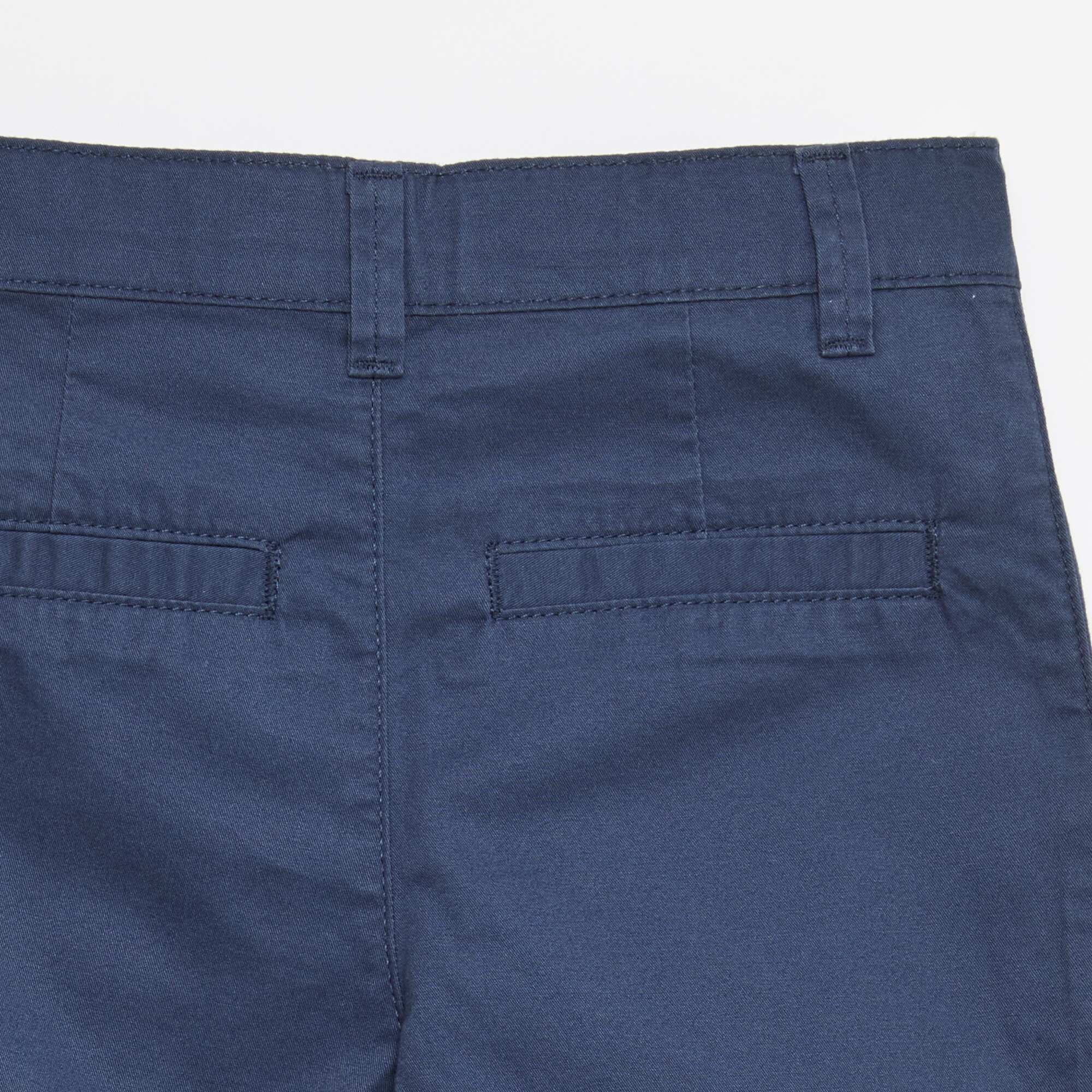Plain Slim Fit 5-Pocket Chinos BLUE - Image 5